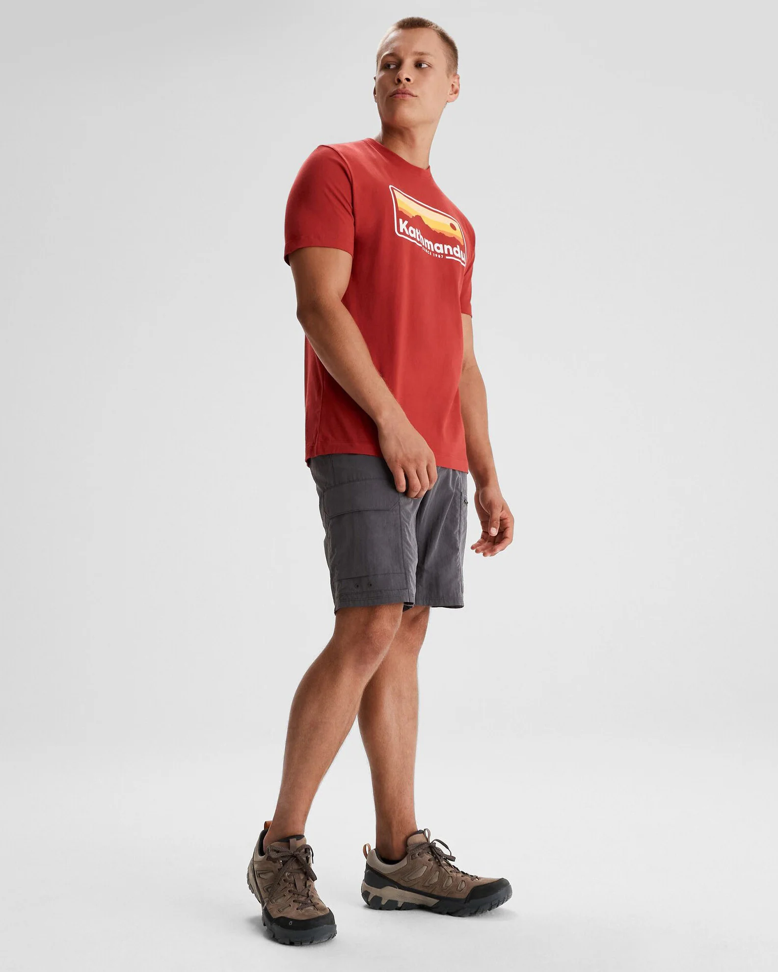 Men's Kathmandu Logo 70's Organic Cotton T-shirt - Spicy Chilli Pepper - Image 2