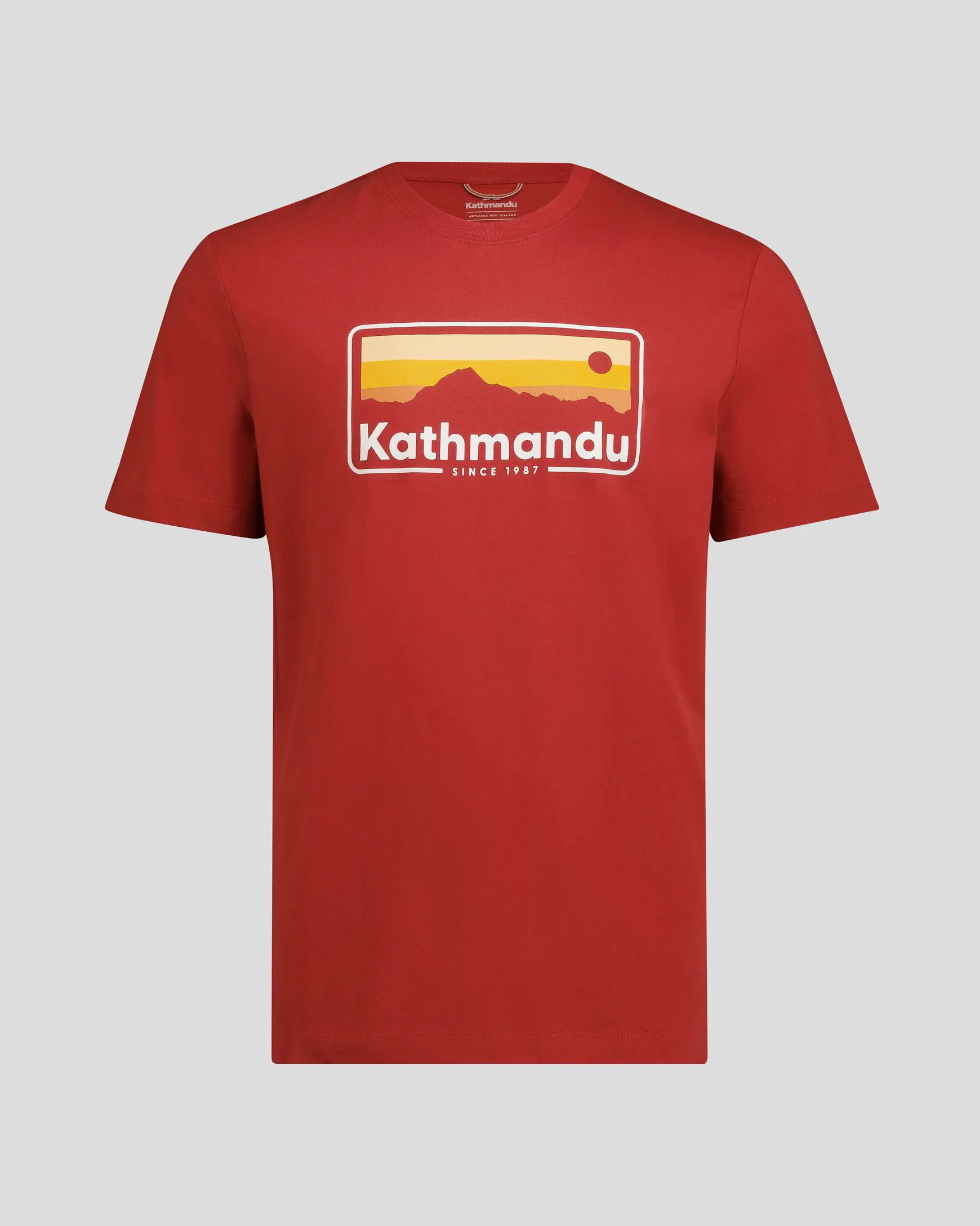 Men's Kathmandu Logo 70's Organic Cotton T-shirt - Spicy Chilli Pepper - Image 4