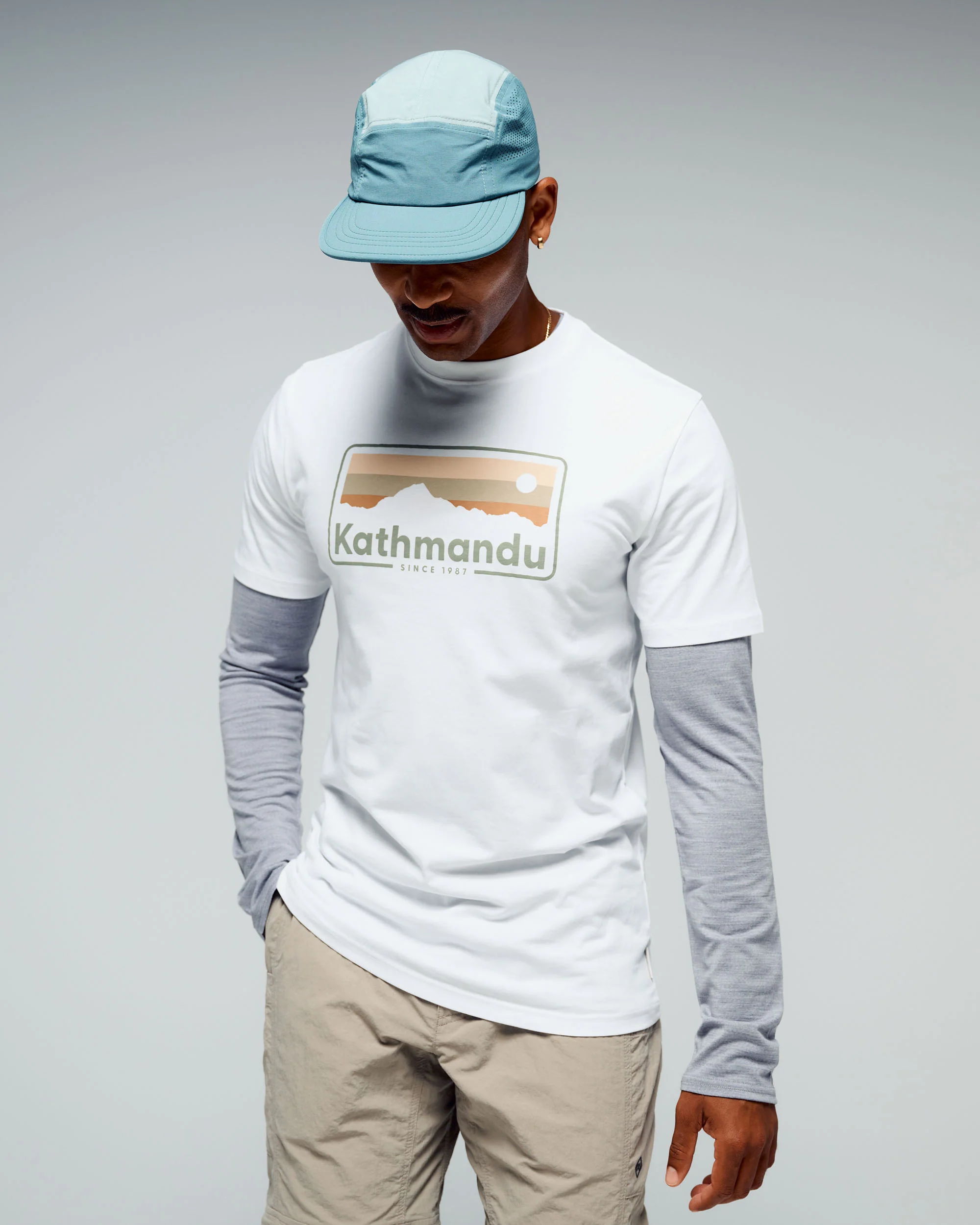Men's Kathmandu Logo 70's Organic Cotton T-shirt - White