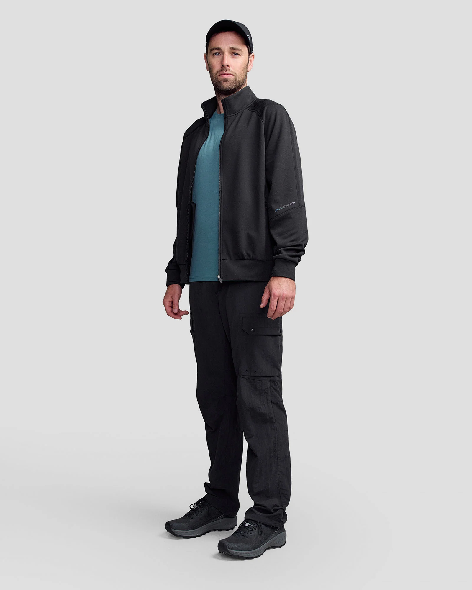 Men’s Anytime Knit Bomber Jacket - Black Stingray - Image 2