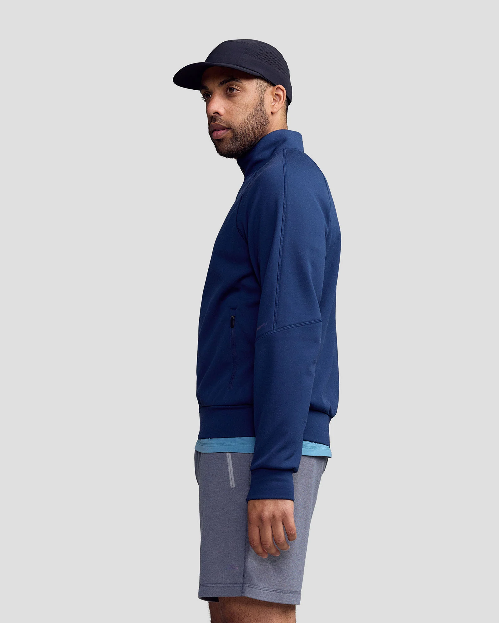 Men’s Anytime Knit Bomber Jacket - Classic Navy - Image 6
