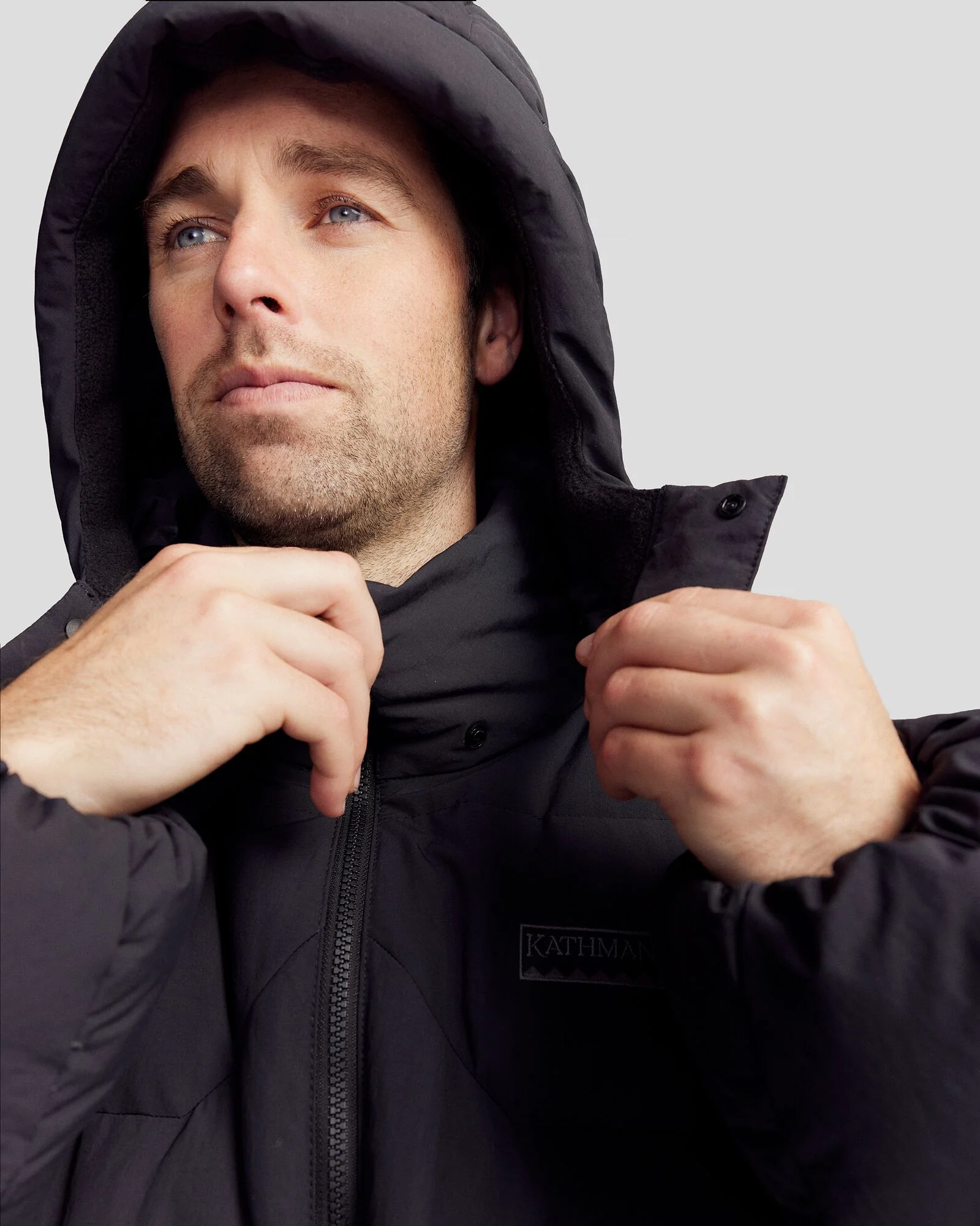 Men's Epiq Down Heritage Parka Jacket - Black Stingray - Image 8