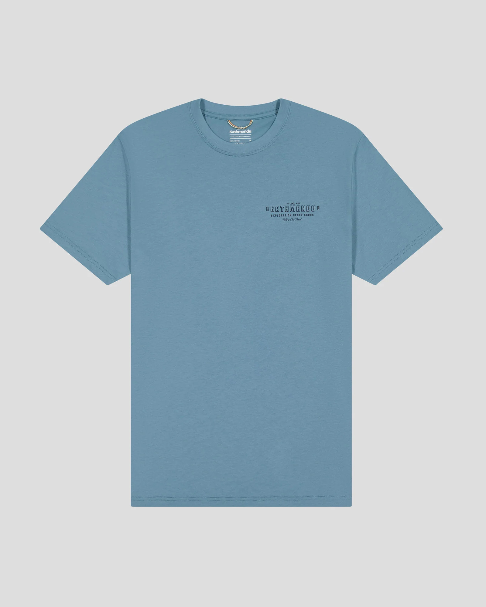 Men's Exploration Organic Cotton T-shirt - Washed Blue - Image 3