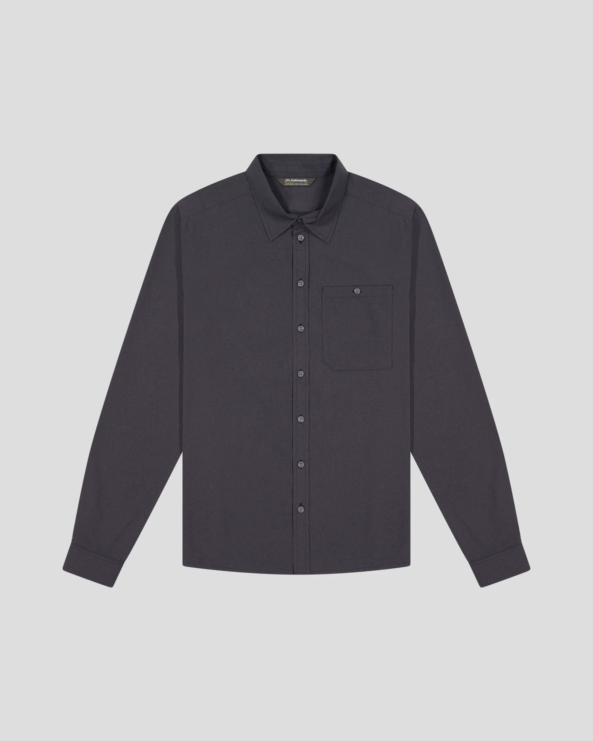 Men’s Flight Stretch Long Sleeve Shirt -  Washed Black