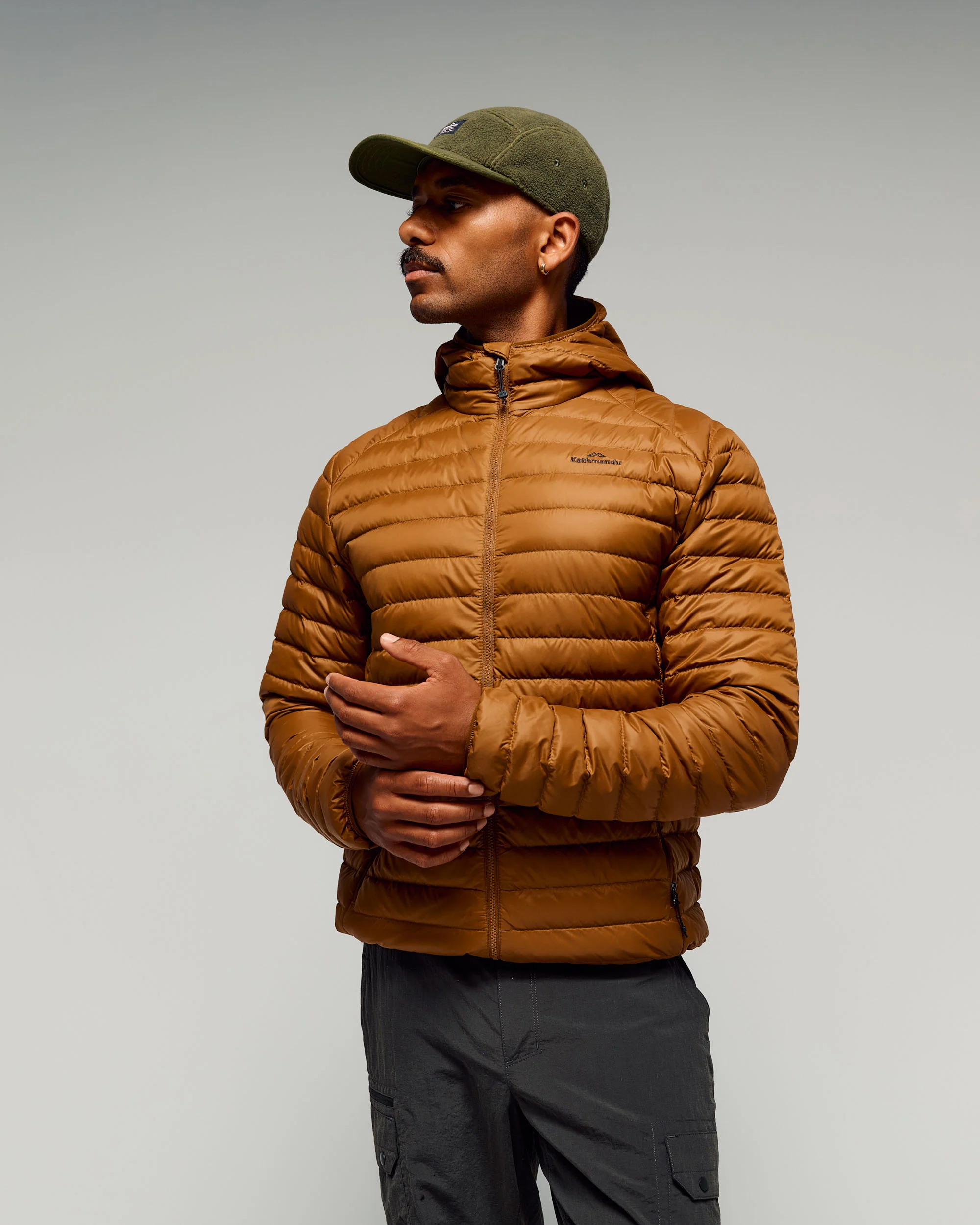 Men's Heli Down Hooded Jacket v3 - Bark