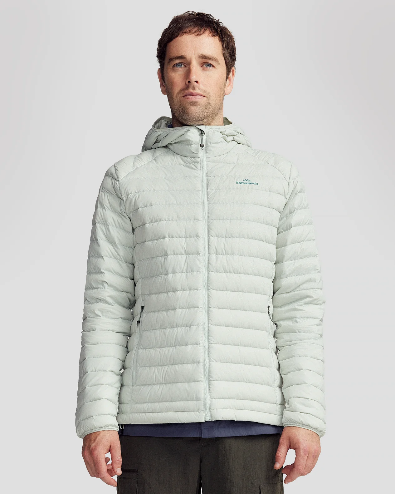 Mns Heli Down Hooded Jacket v3 - Light Sage