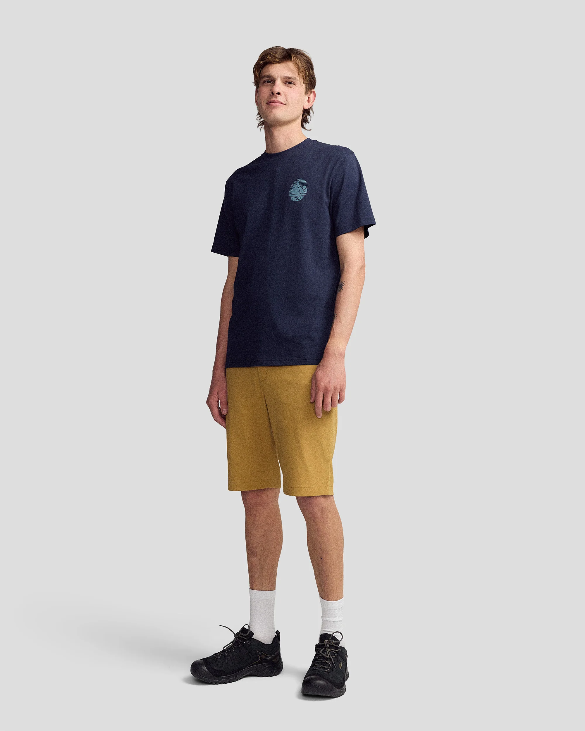 Men’s Mitre Peak Organic Cotton T-Shirt - Pure Navy - Image 2