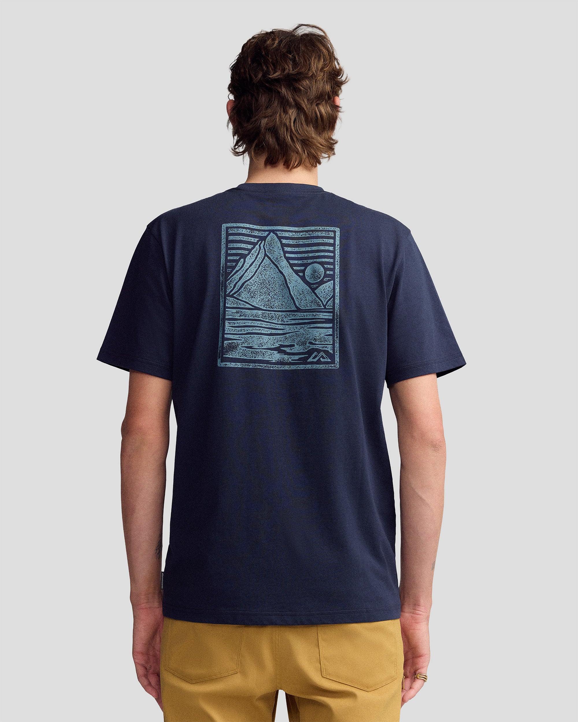Men’s Mitre Peak Organic Cotton T-Shirt - Pure Navy - Image 5