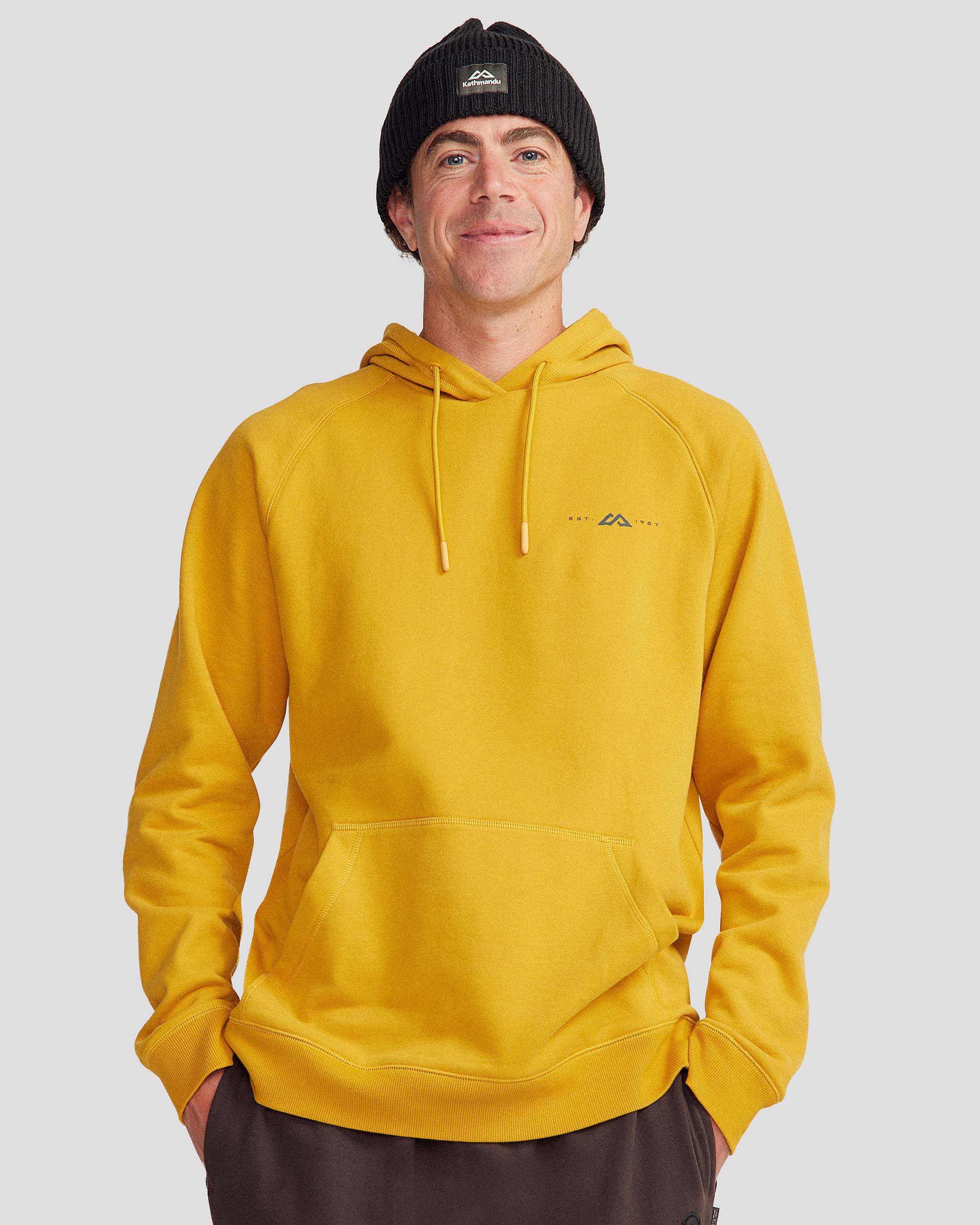 Men's Mountain Camo Brushed Hoodie - Golden