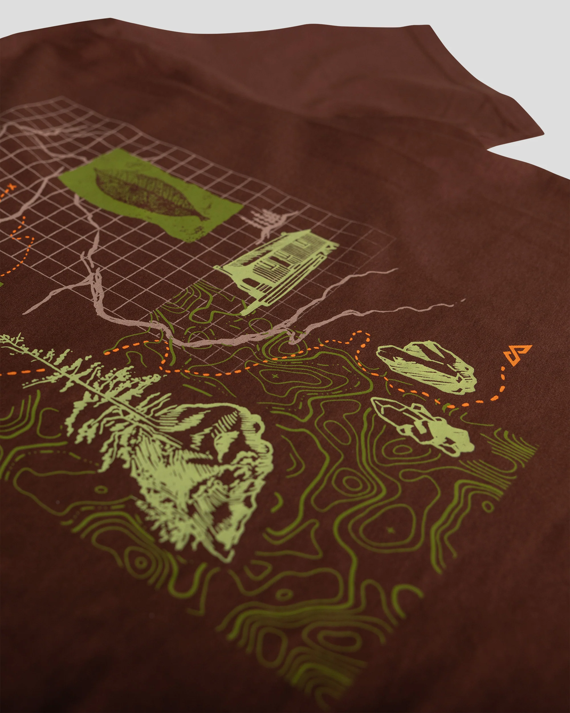 Men's On The Trail Organic Cotton T-Shirt - Cocoa - Image 2