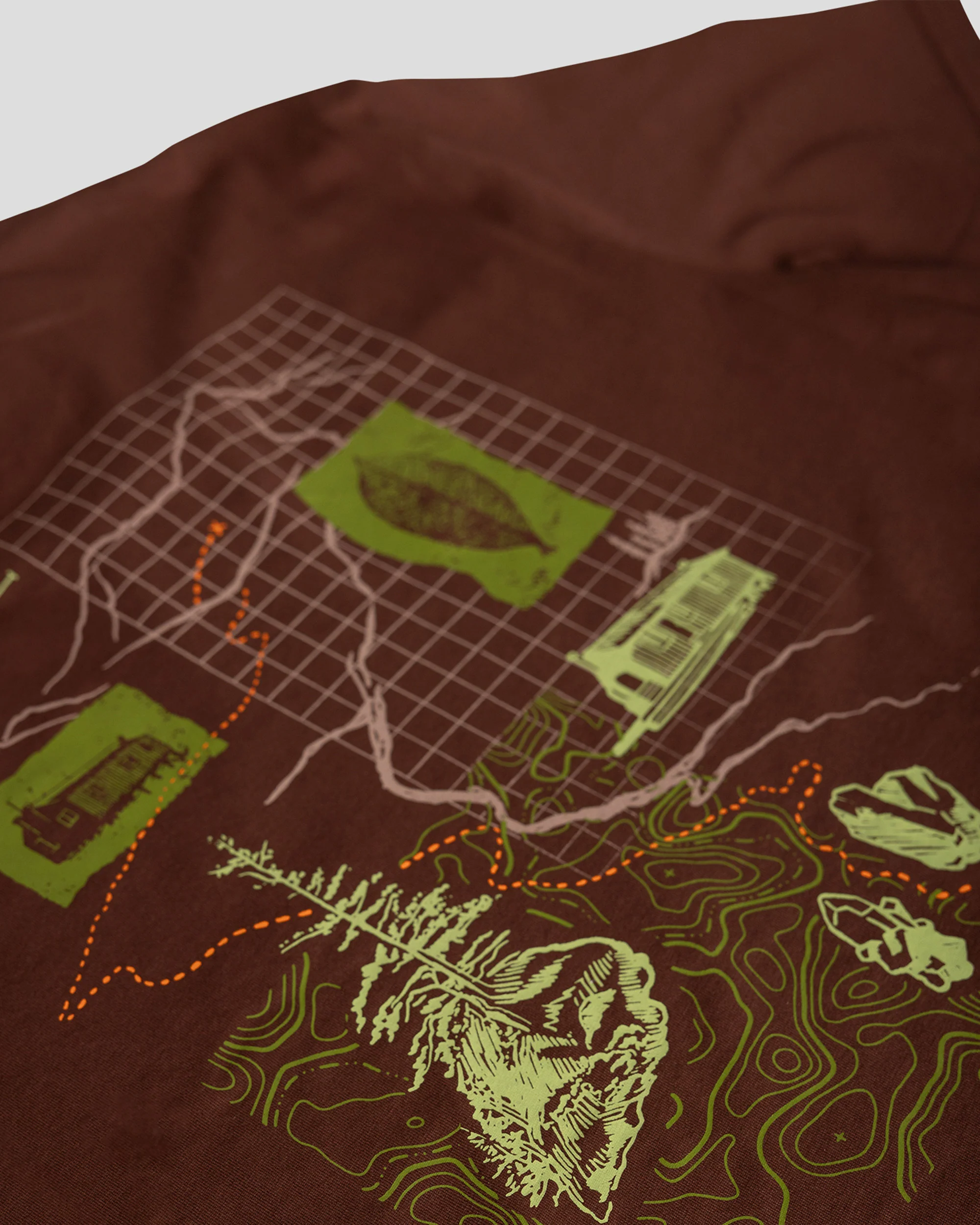 Men's On The Trail Organic Cotton T-Shirt - Cocoa - Image 3