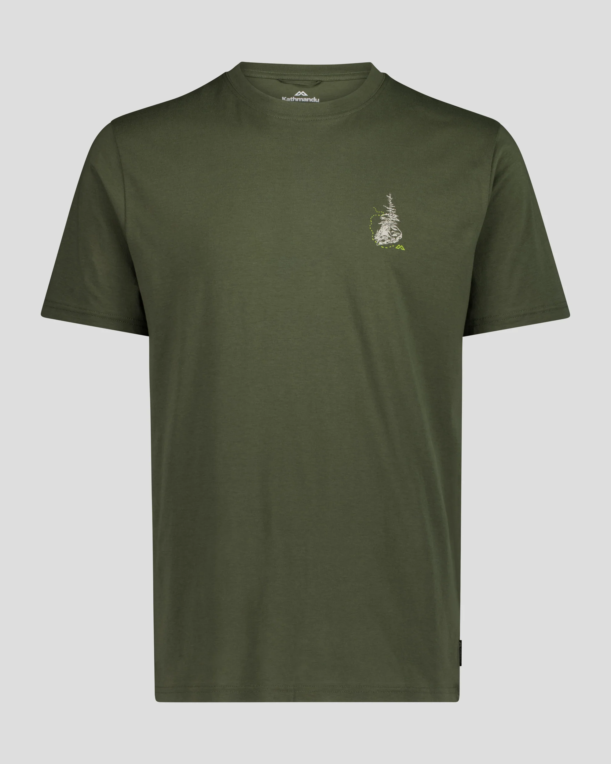 Men's On The Trail Organic Cotton T-Shirt - Light Moss