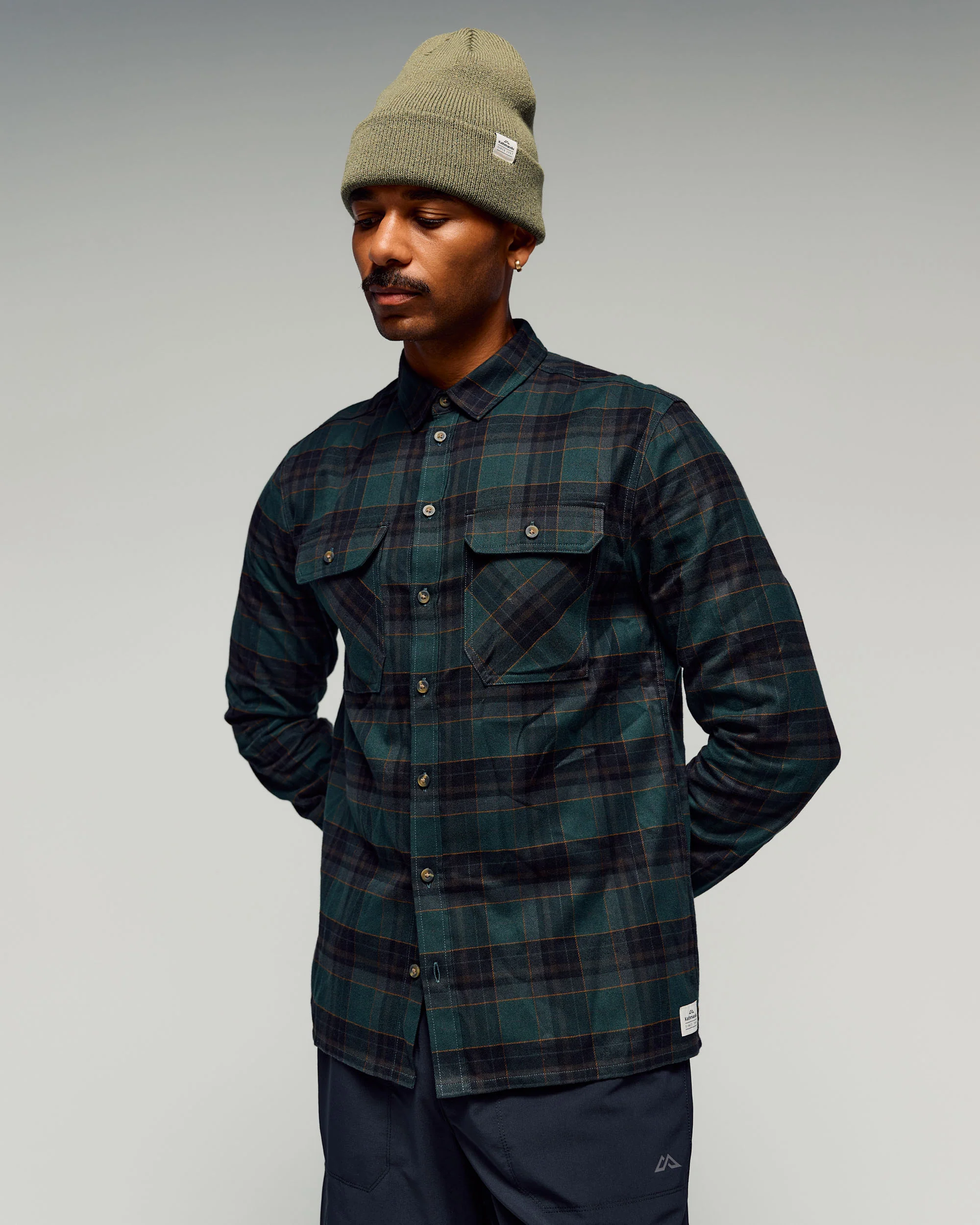 Men's Retreat Carrillon Long Sleeve Shirt - Deep Forest Plaid - Image 4