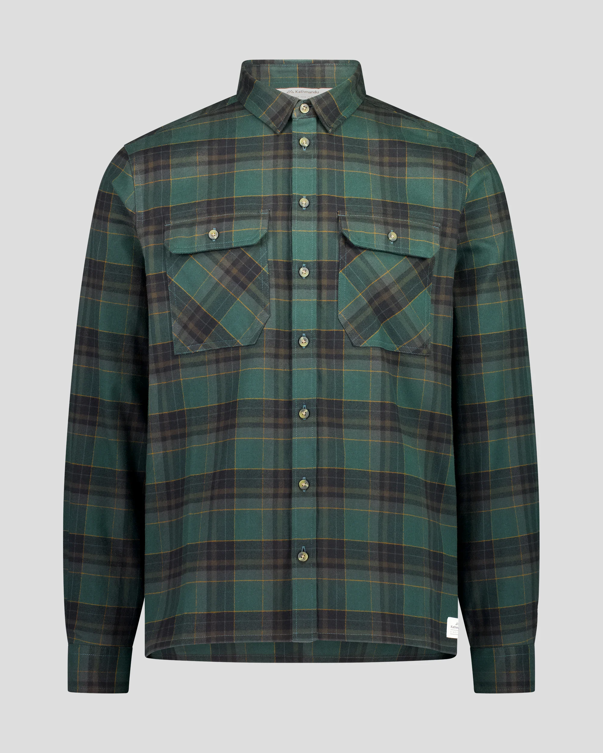 Men's Retreat Carrillon Long Sleeve Shirt - Deep Forest Plaid - Image 5