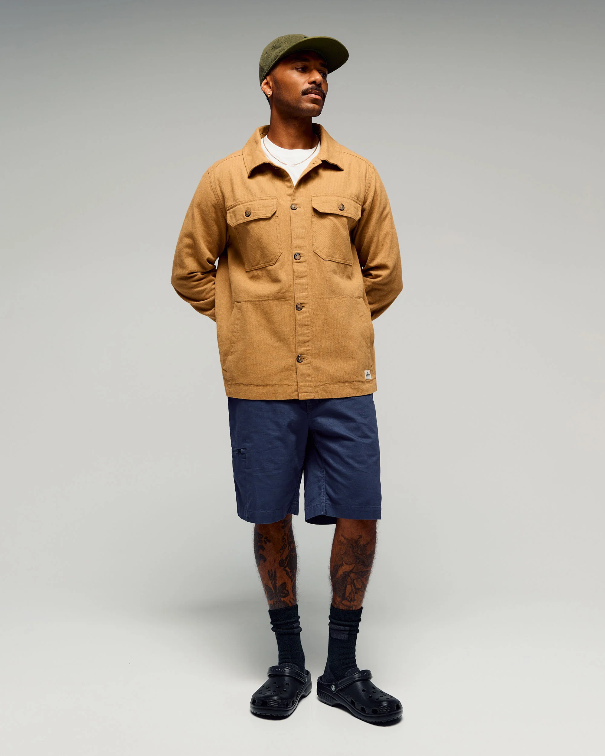 Men's Retreat Huntly Long Sleeve Overshirt - Canvas