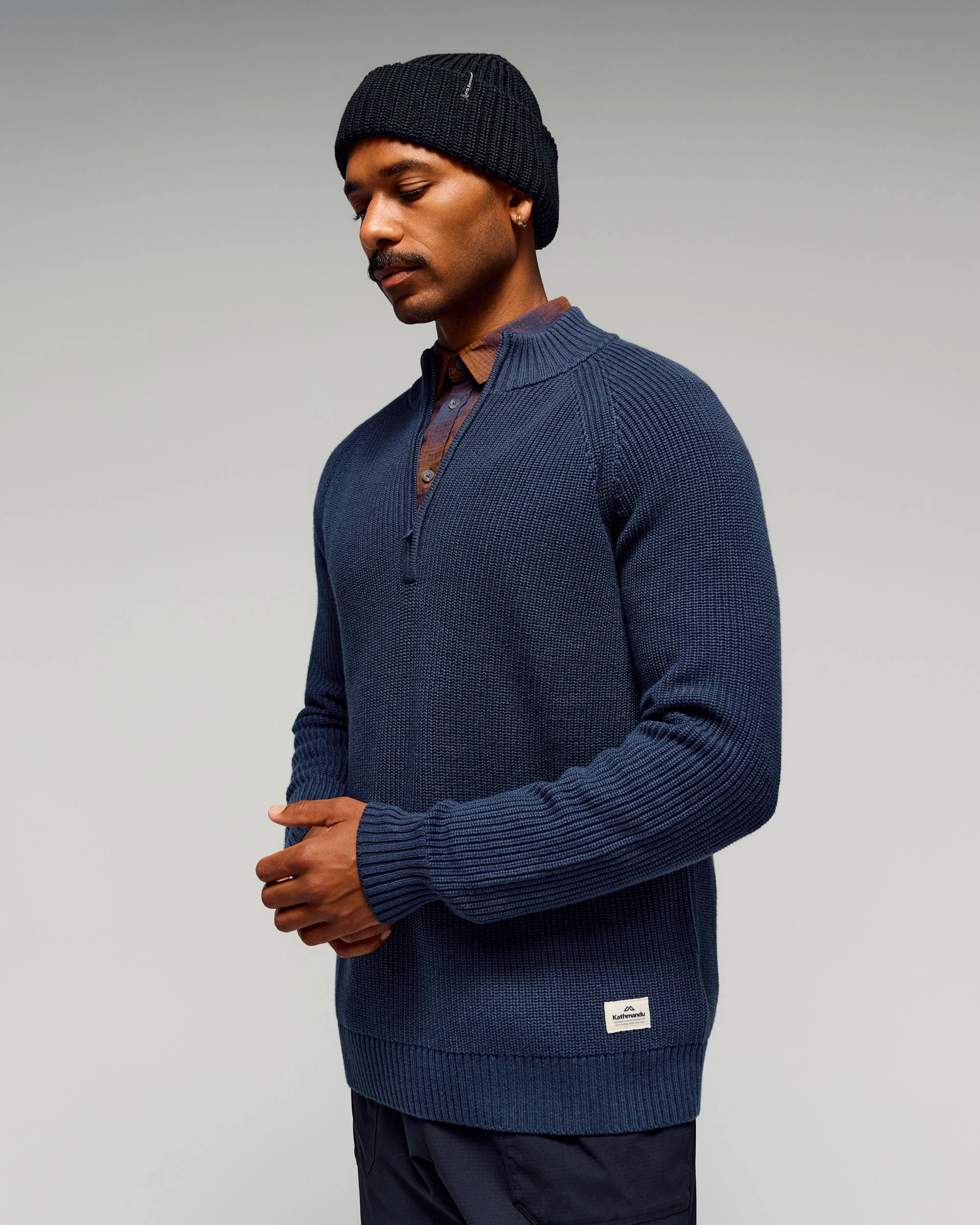 Men's Retreat Merino Blend 1/4 Zip Pullover - Pond