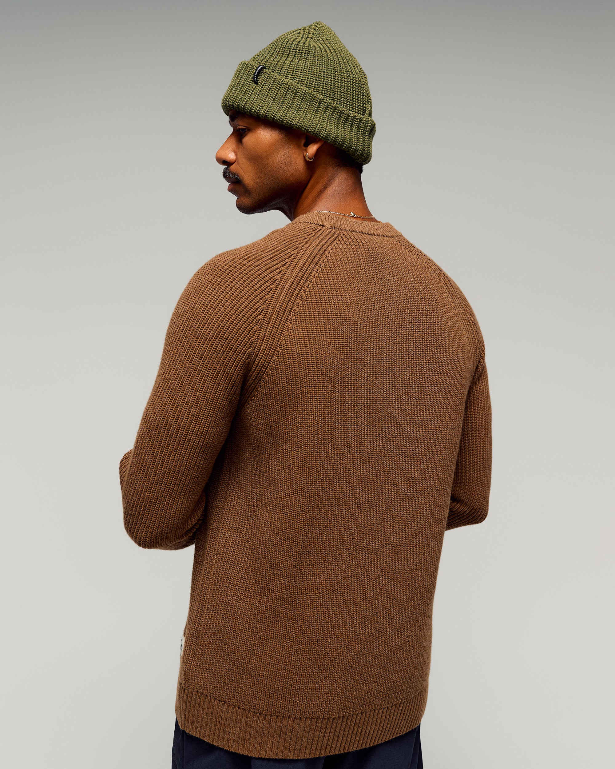 Men's Retreat Merino Blend Crew Pullover - Jute - Image 3