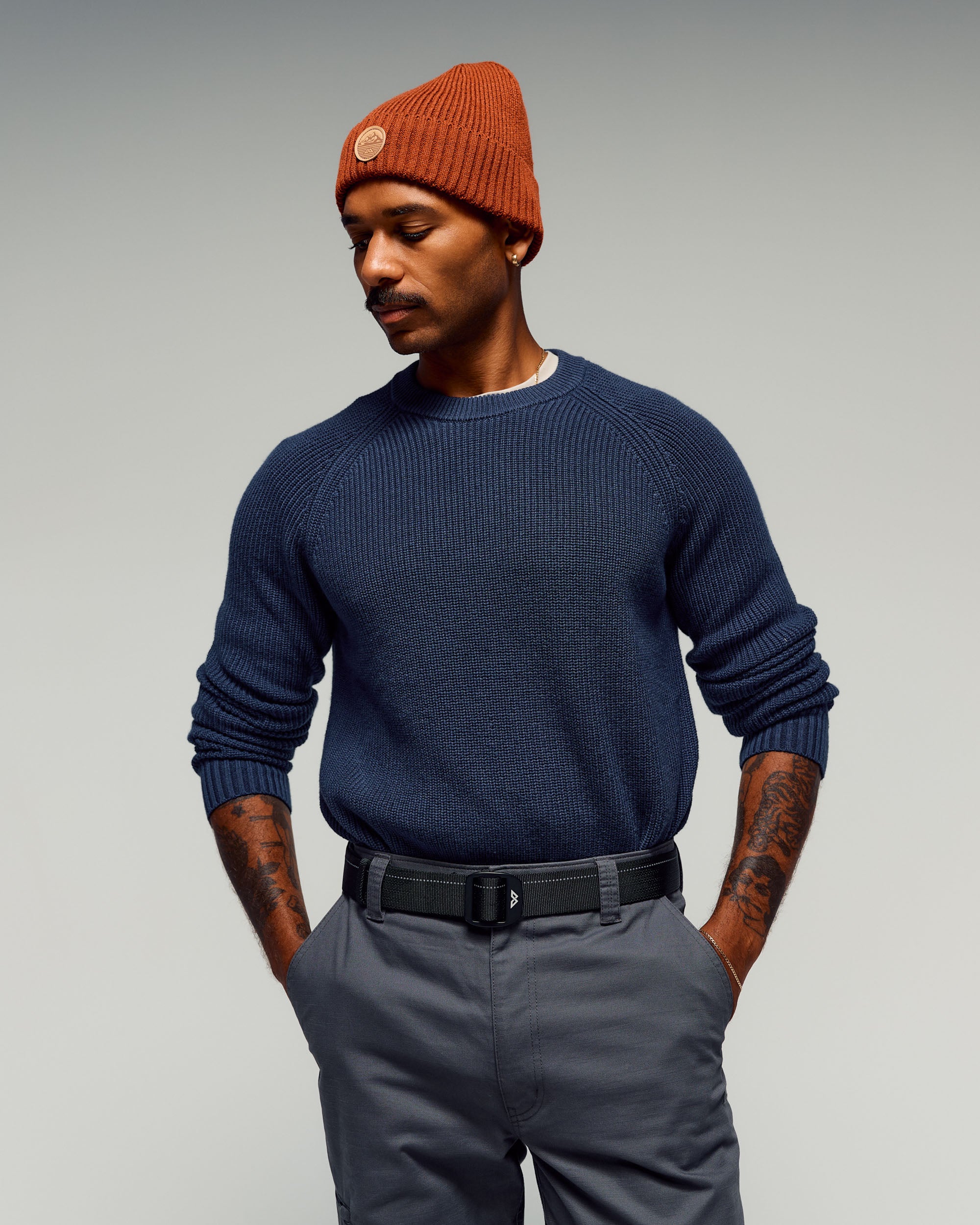 Men's Retreat Merino Blend Crew Pullover - Pond