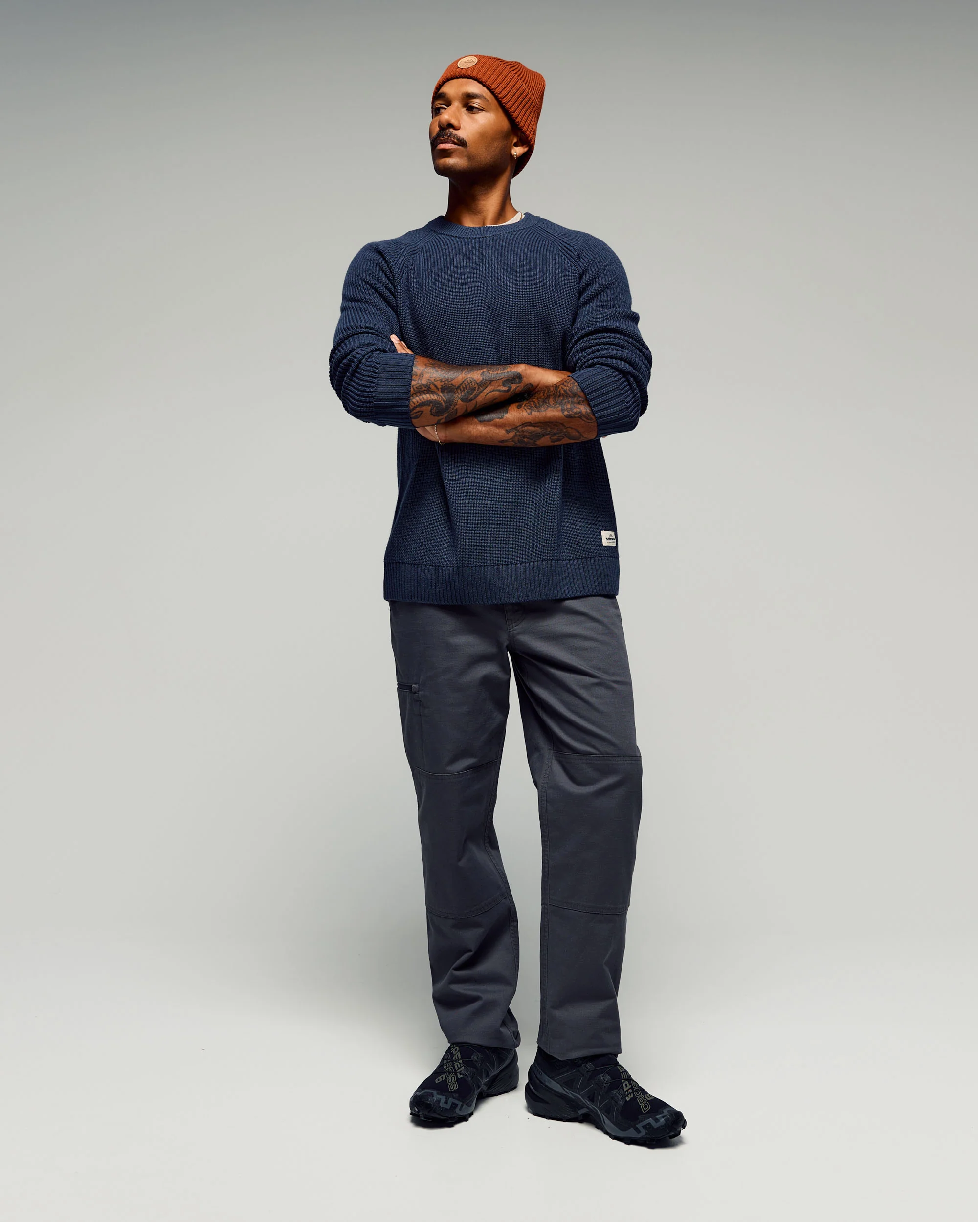 Men's Retreat Merino Blend Crew Pullover - Pond - Image 2