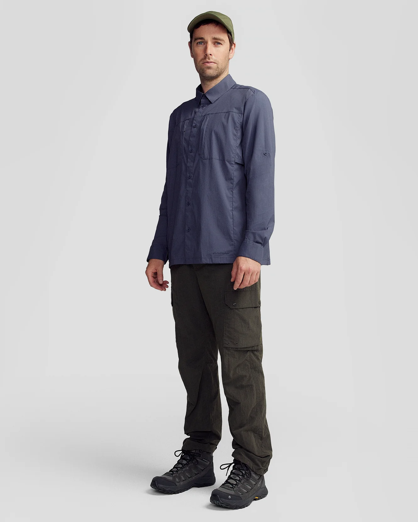 Men’s Ridge UPF Long Sleeve Shirt - Mid Navy - Image 4