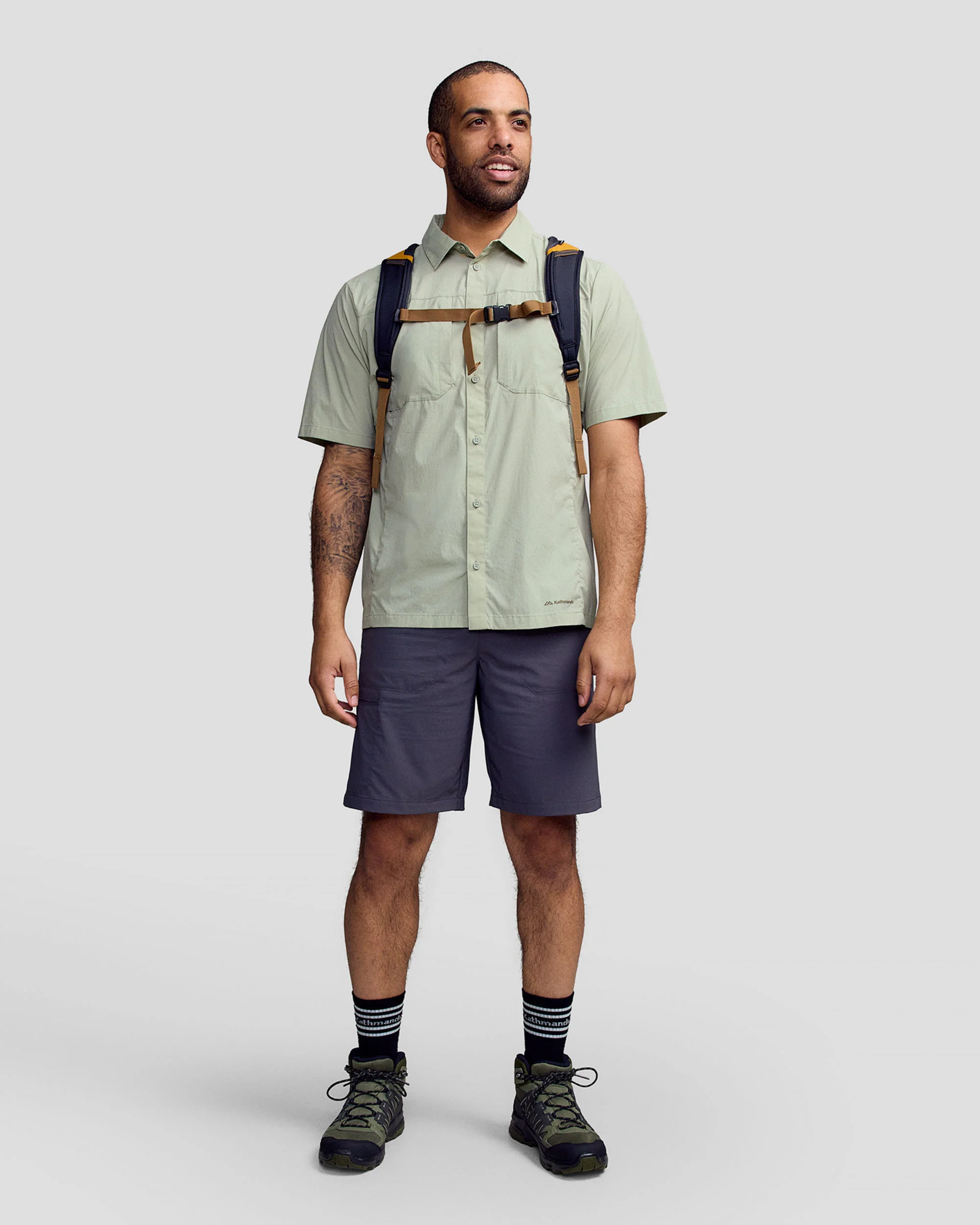 Men’s Ridge UPF Short Sleeve Shirt - Light Beech - Image 2
