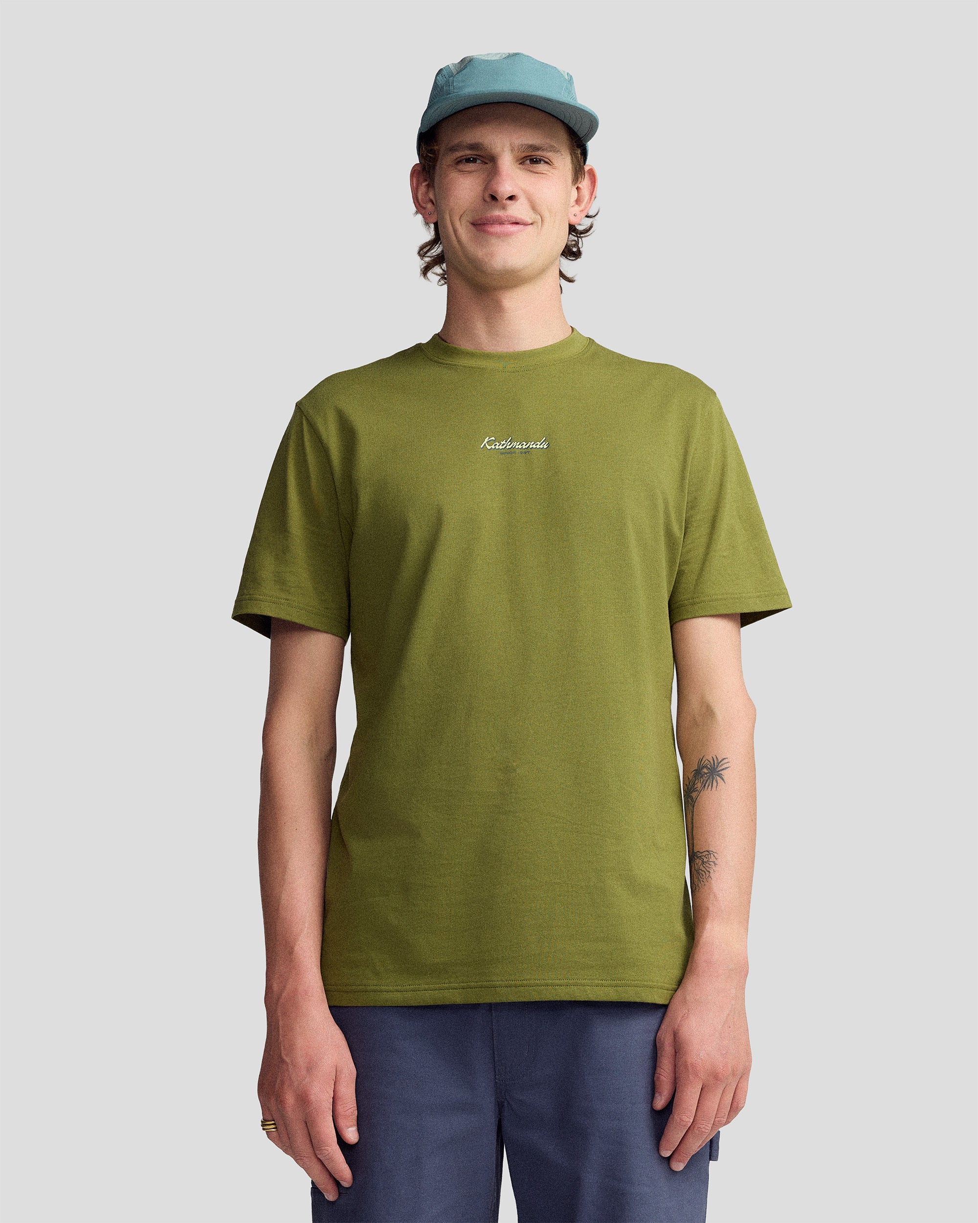 Men’s River Organic Cotton T-shirt  -  Dark Fern - Image 3