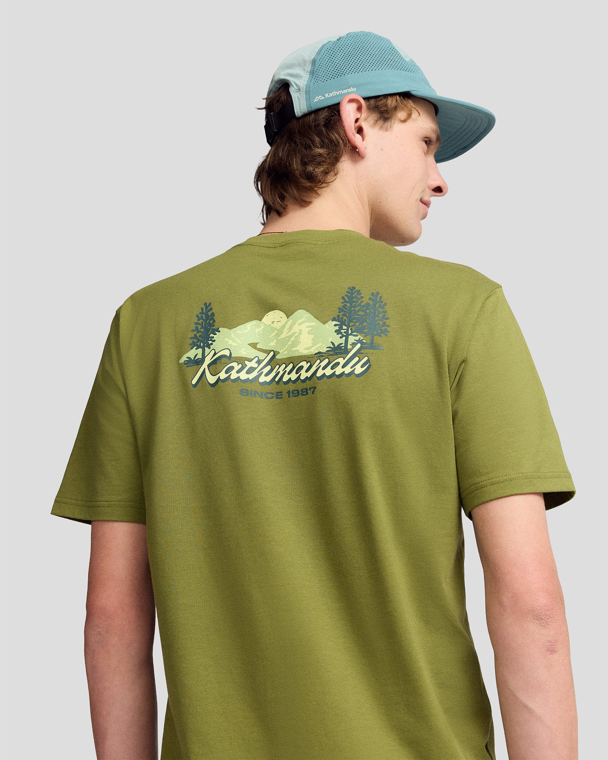 Men’s River Organic Cotton T-shirt  -  Dark Fern - Image 5