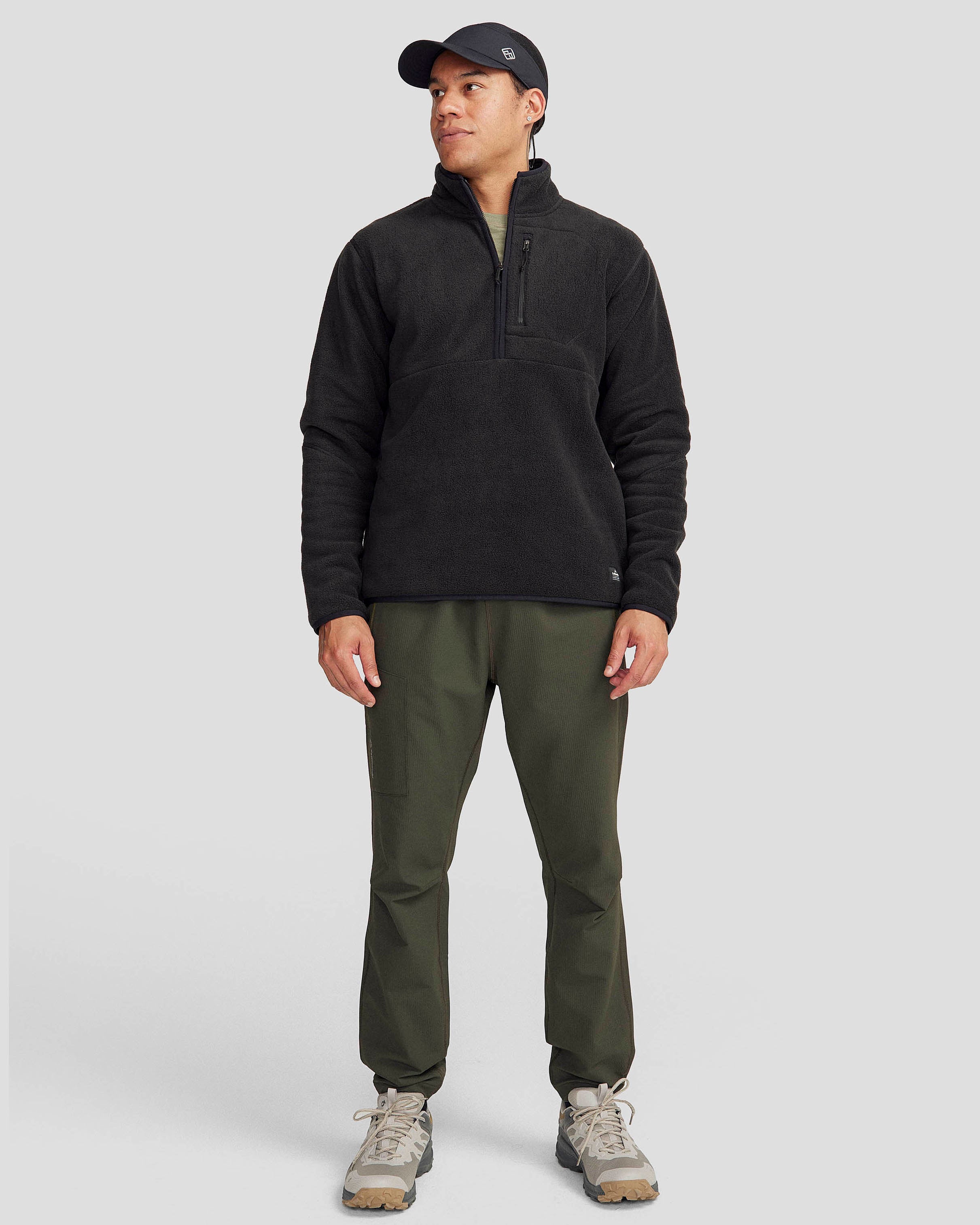 Men's Trailhead Fleece 1/4 Zip Pullover - Black Stingray - Image 2