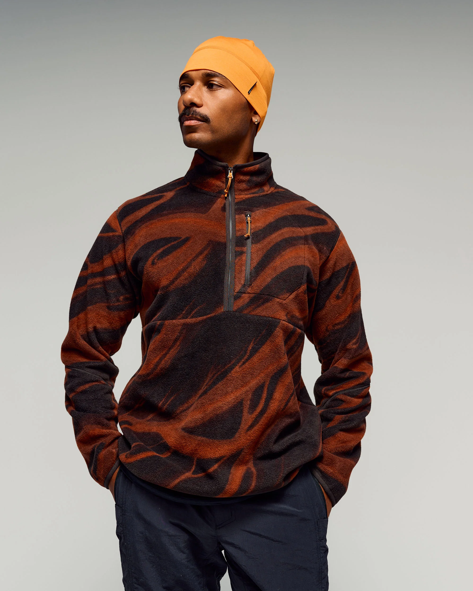 Men's Trailhead Fleece 1/4 Zip Pullover - Cocoa Braided River