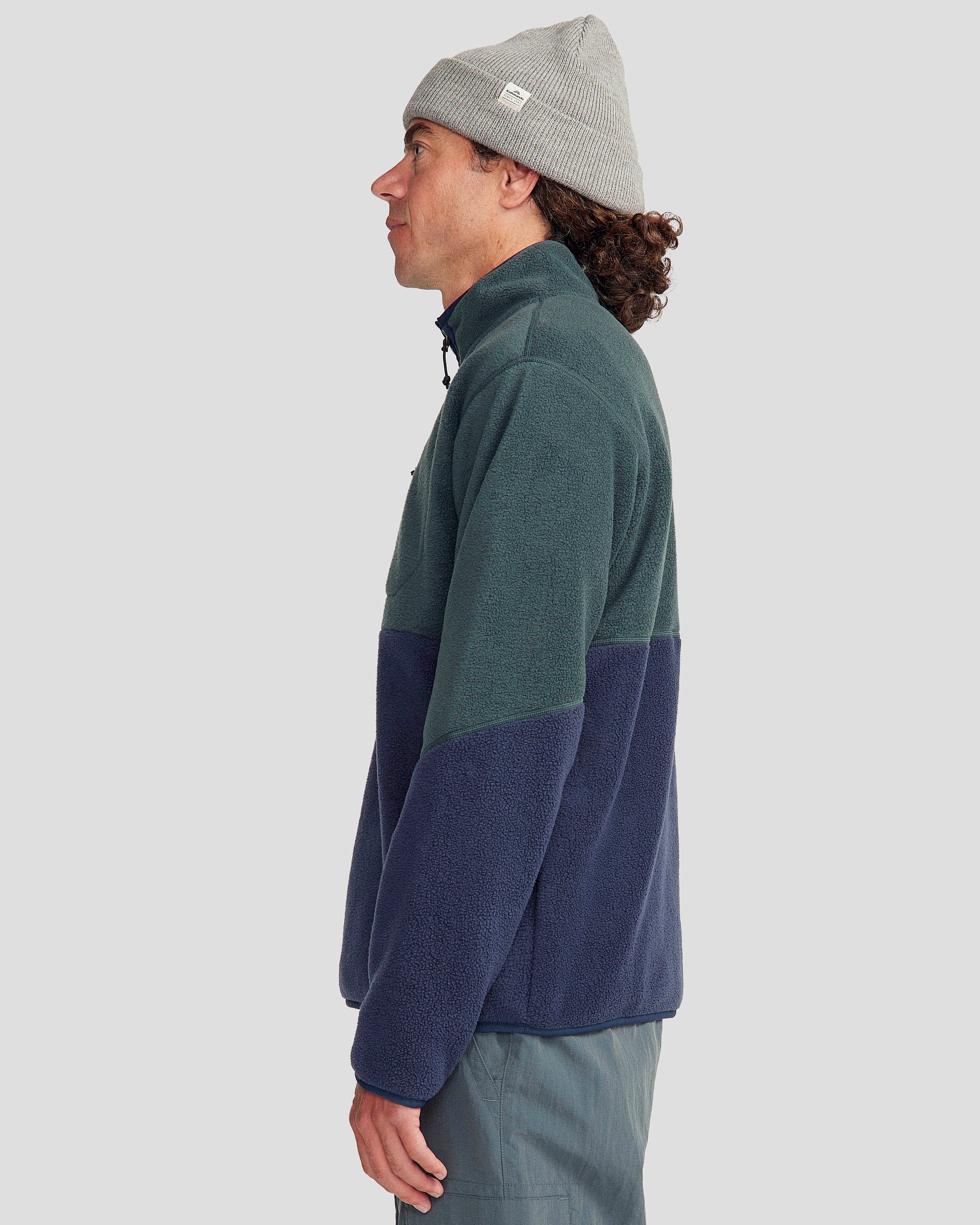 Men's Trailhead Fleece 1/4 Zip Pullover - Deep Forest/Pure Navy - Image 3