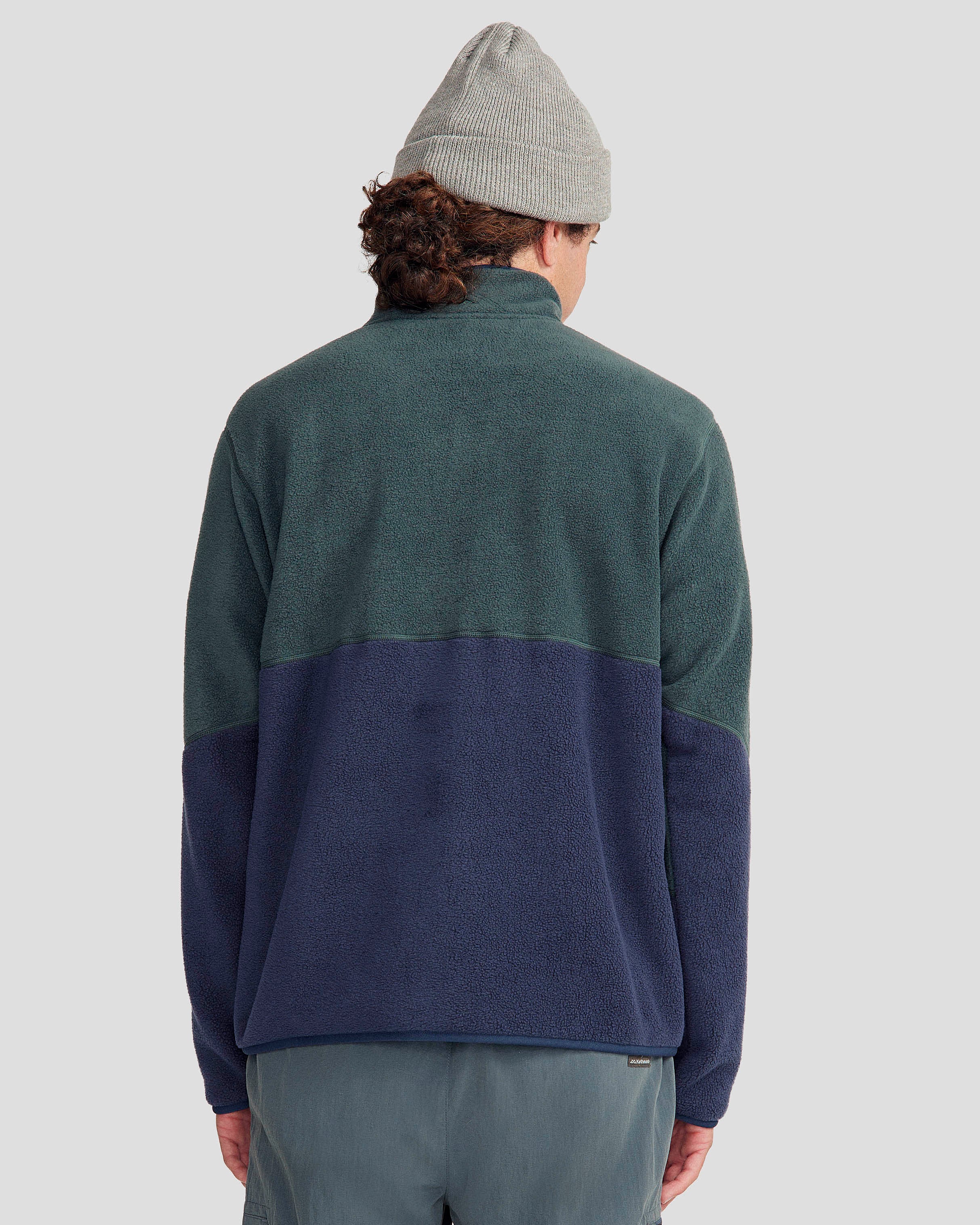 Men's Trailhead Fleece 1/4 Zip Pullover - Deep Forest/Pure Navy - Image 4