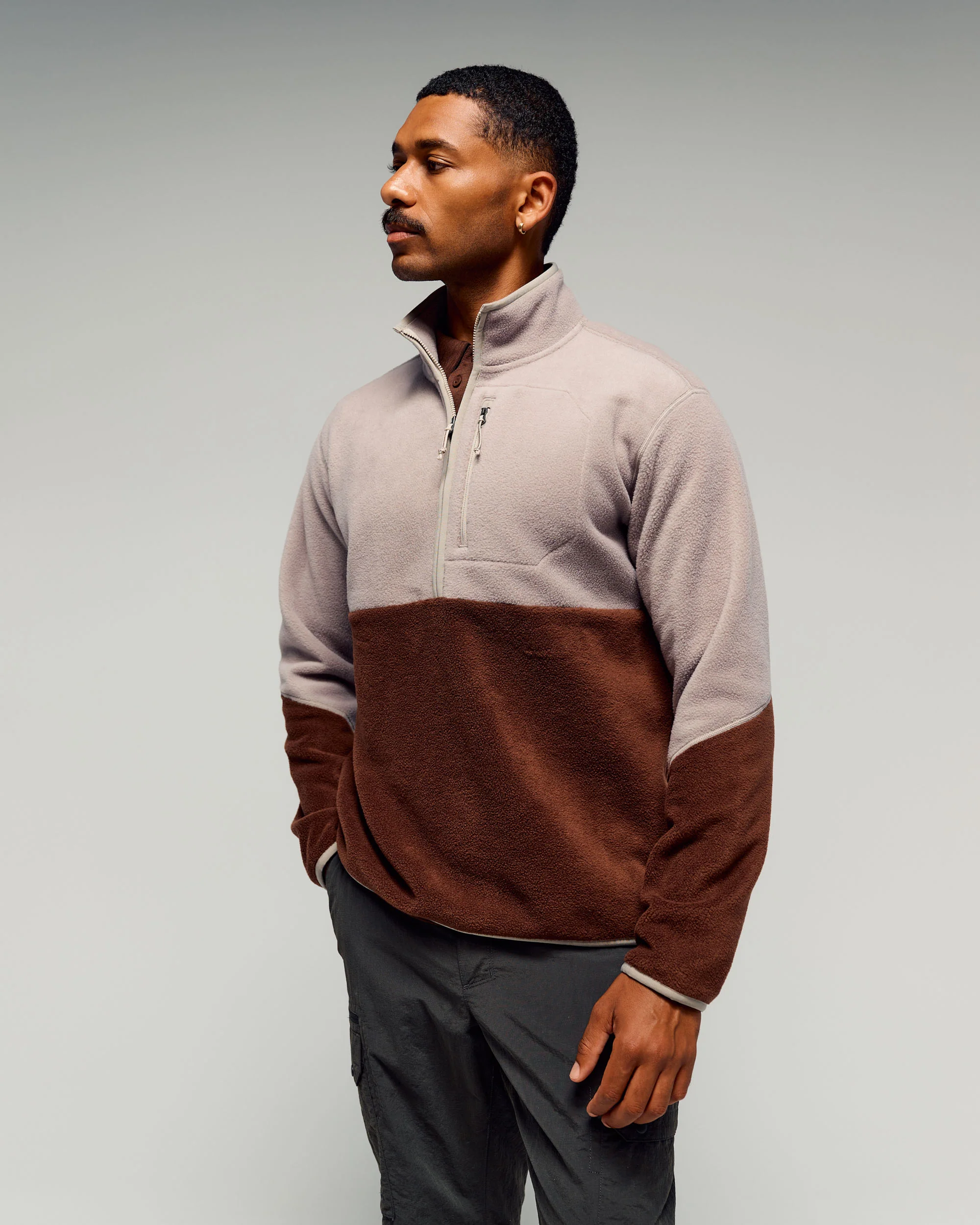 Men's Trailhead Fleece 1/4 Zip Pullover - Hike/Cocoa