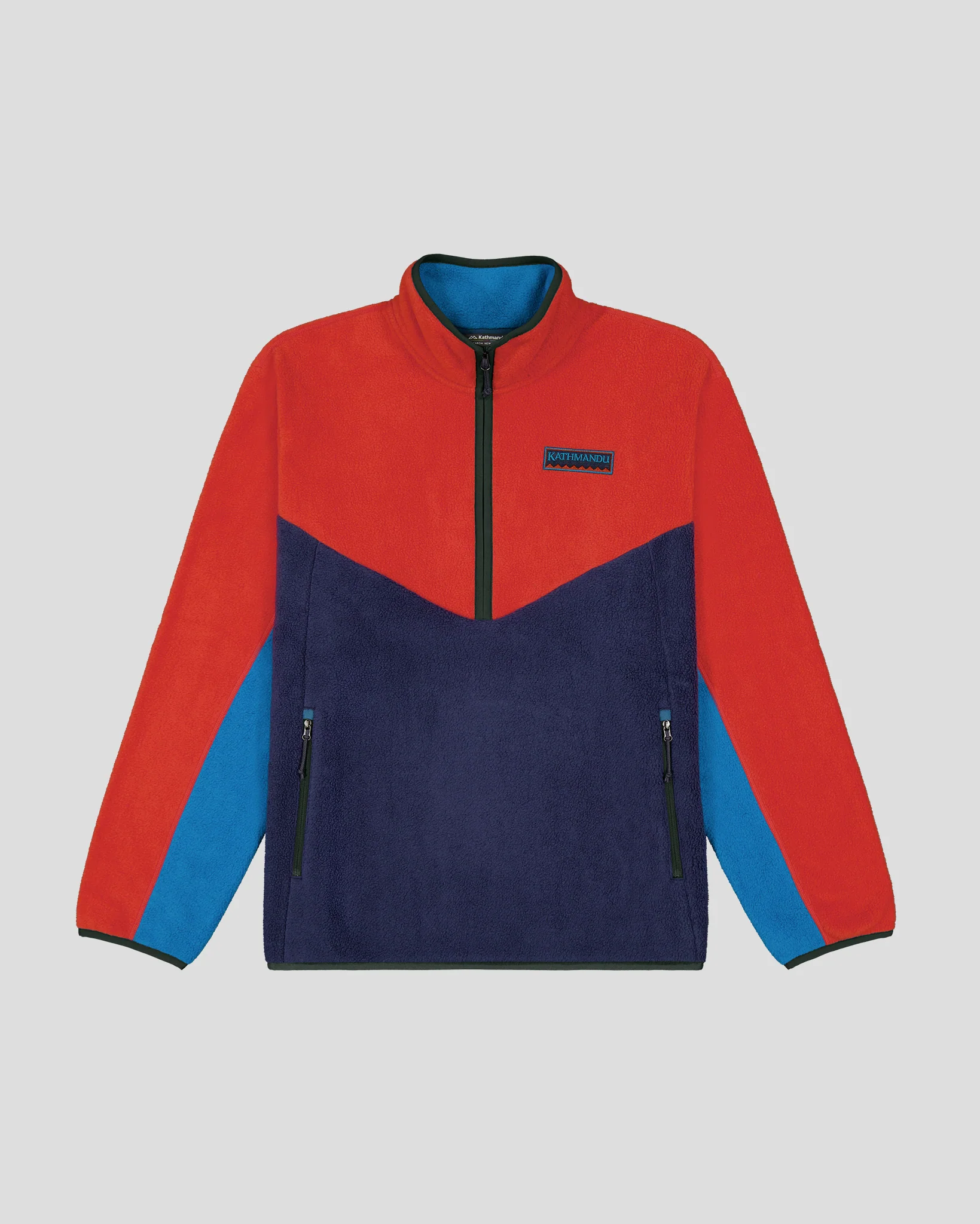 Men's Trailhead Fleece Heritage ¼ Zip Pullover - Classic Red/Pure Navy - Image 6