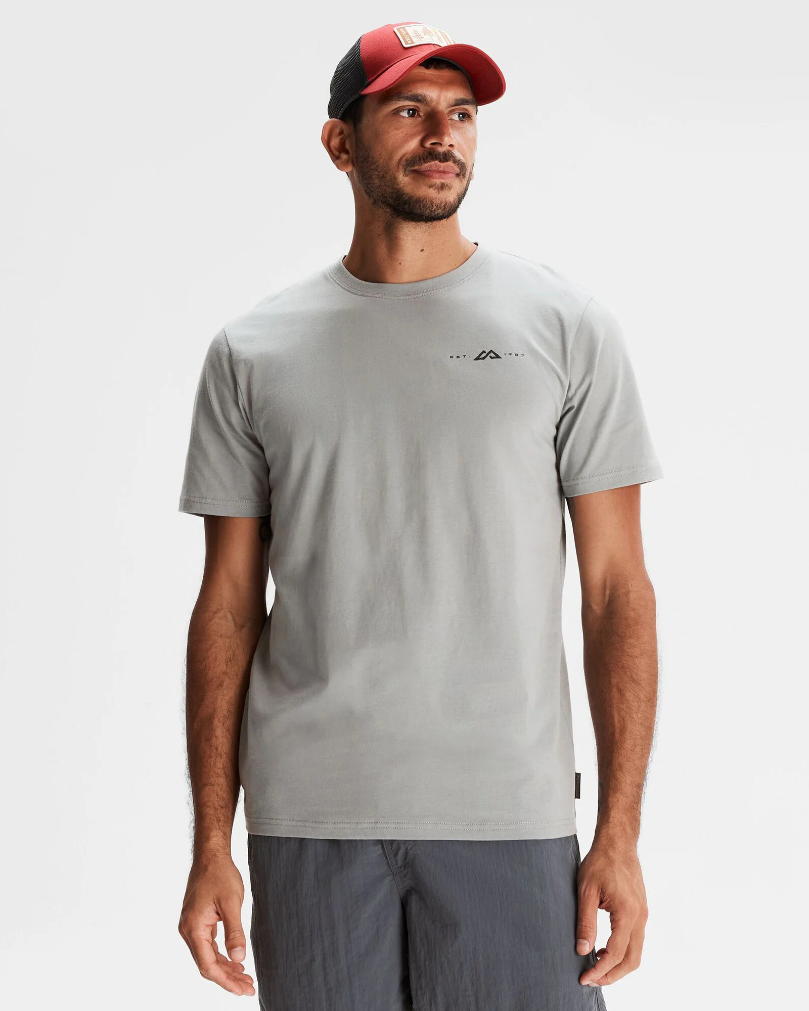Men's Mountain Rays Organic Cotton T-shirt - Light Moon