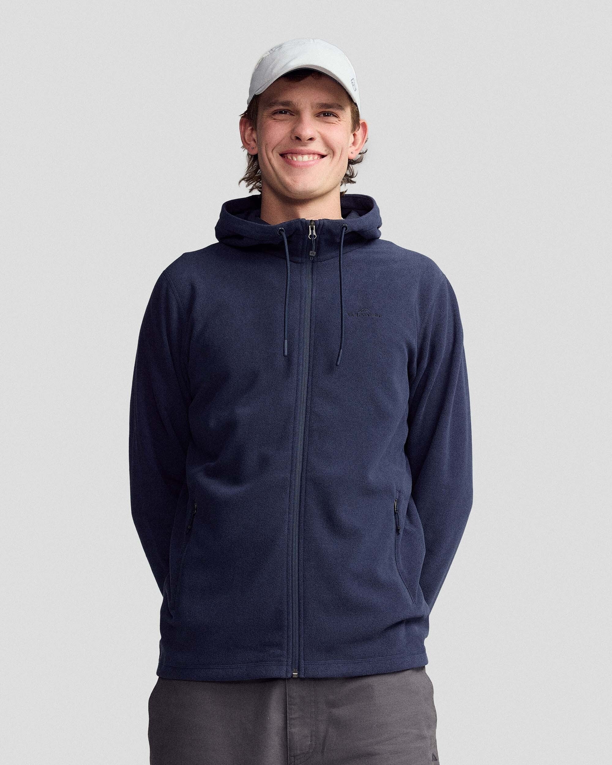 Men's Mt Aspiring Hooded Fleece Jacket - Pure Navy