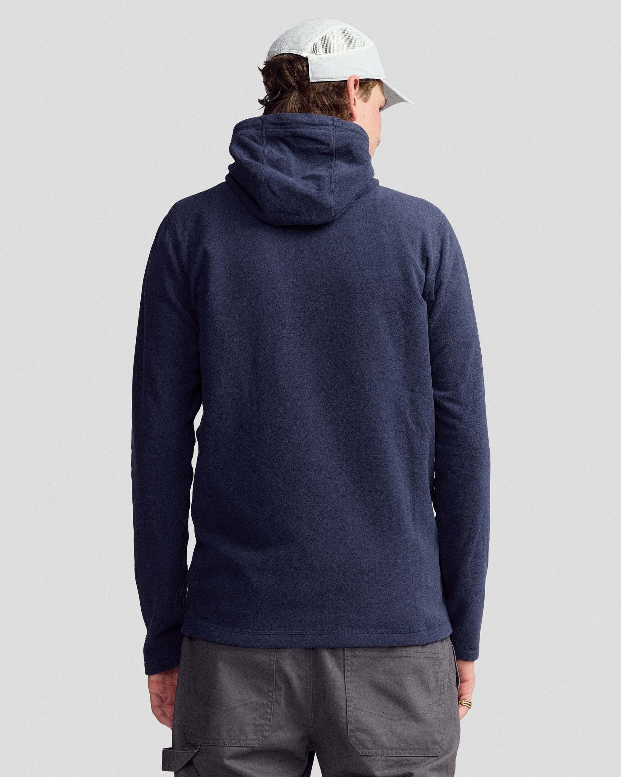 Men's Mt Aspiring Hooded Fleece Jacket - Pure Navy - Image 3