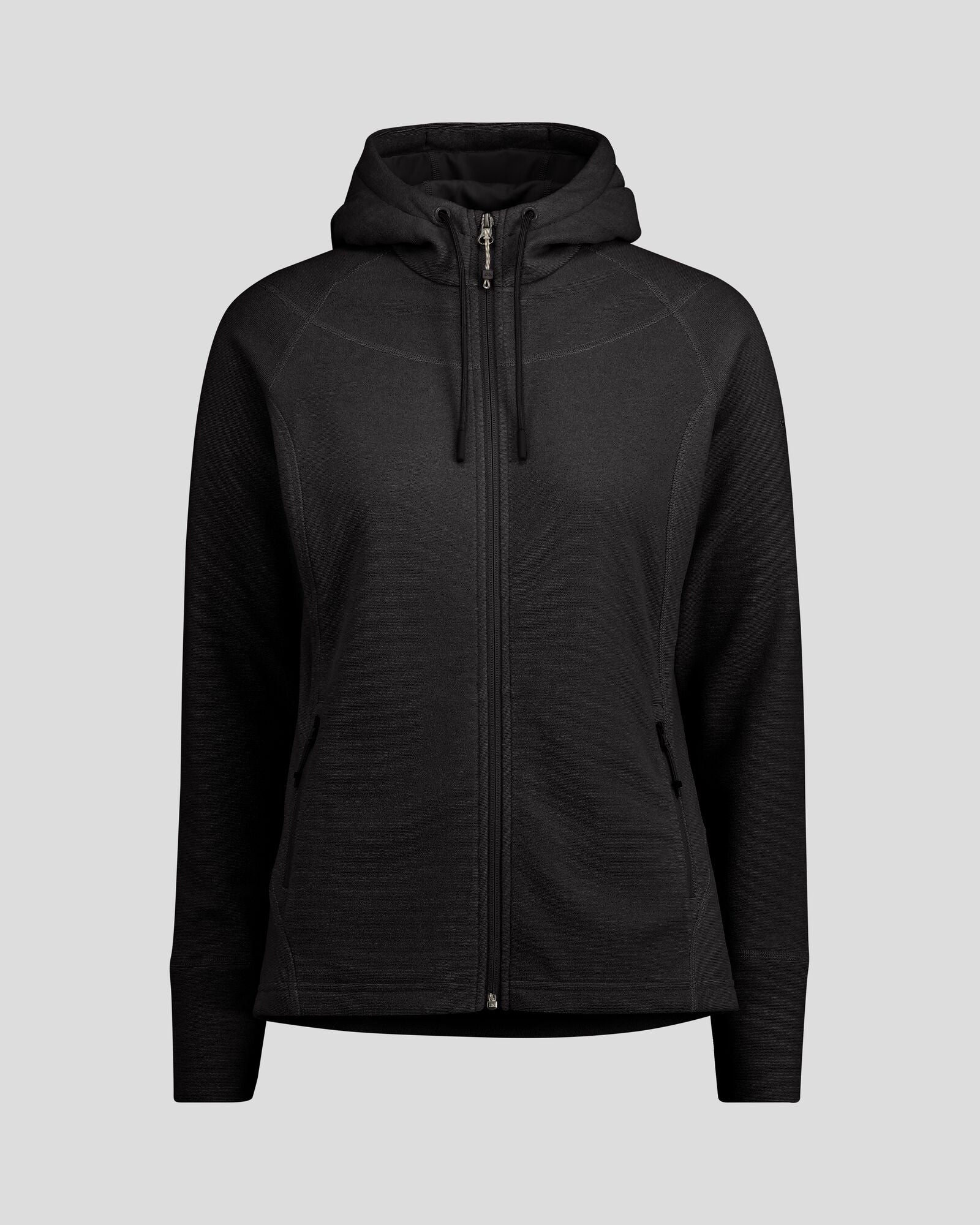 Women's Mt Aspiring Hooded Fleece Jacket - Black Stingray - Image 7
