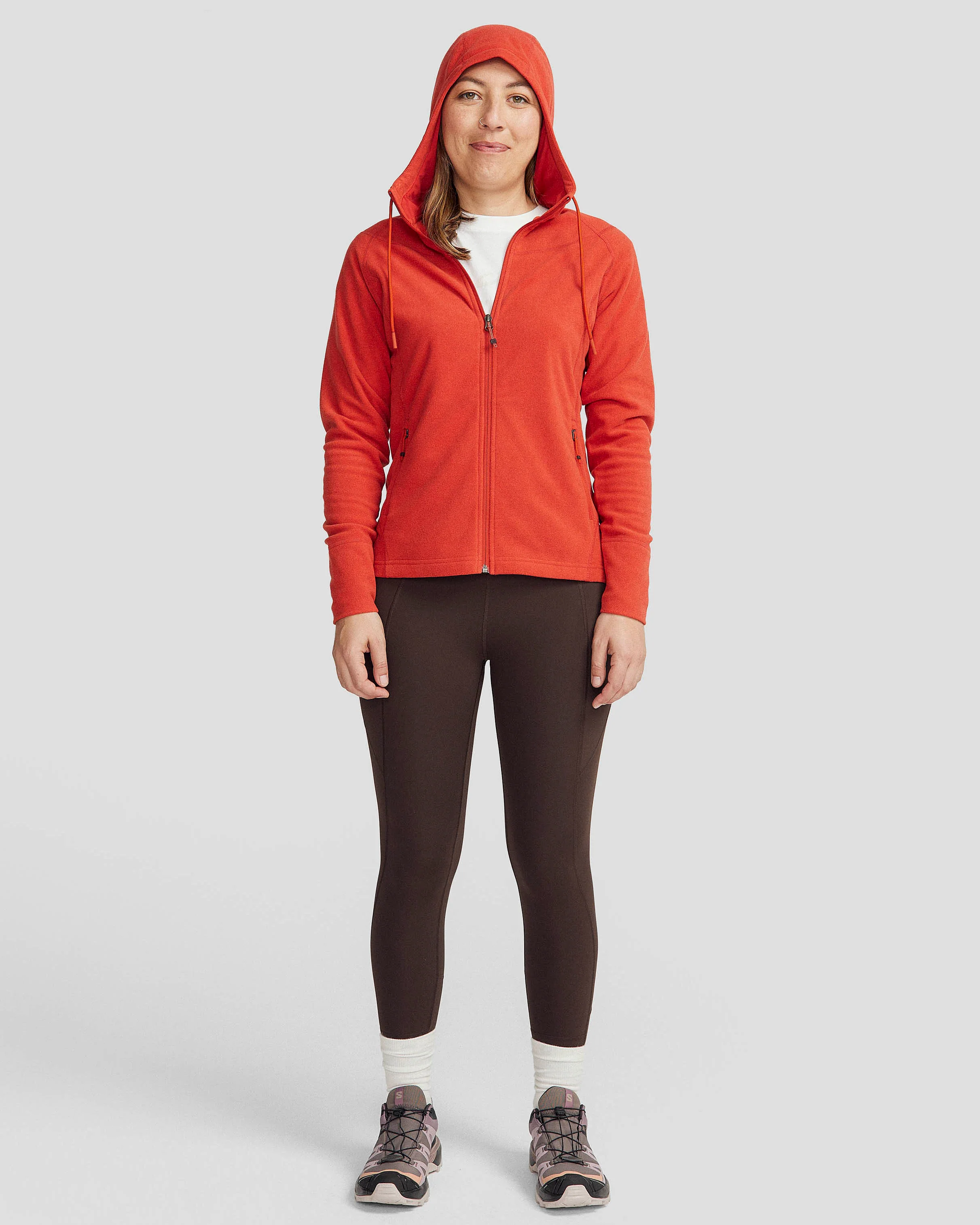 Women's Mt Aspiring Hooded Fleece Jacket - Spicy Chilli Pepper - Image 2