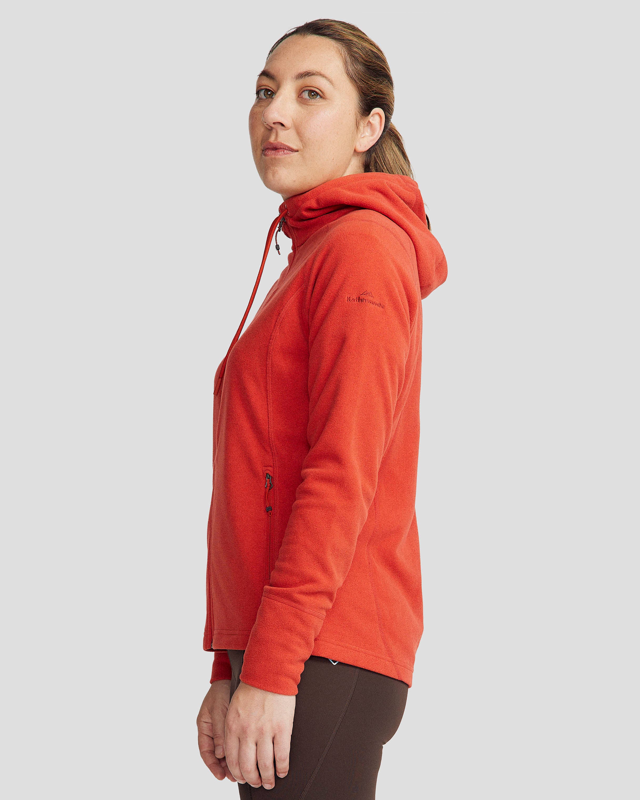 Women's Mt Aspiring Hooded Fleece Jacket - Spicy Chilli Pepper - Image 3