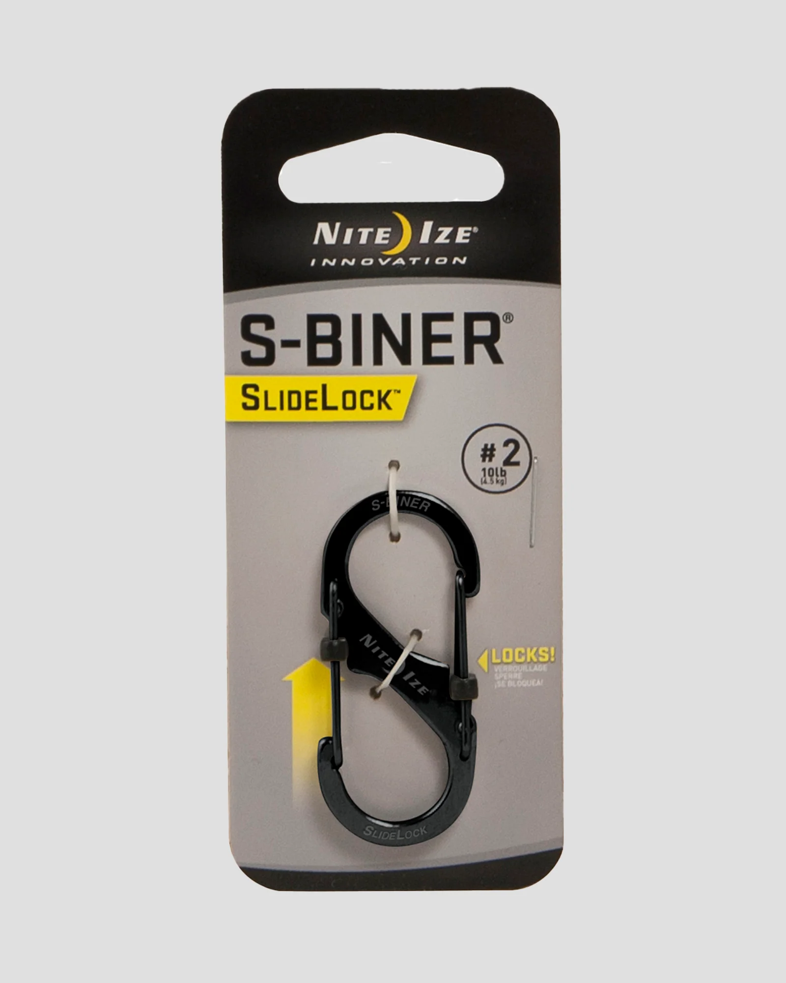 Nite Ize S-Biner® SlideLock® Stainless Steel #2 - Black