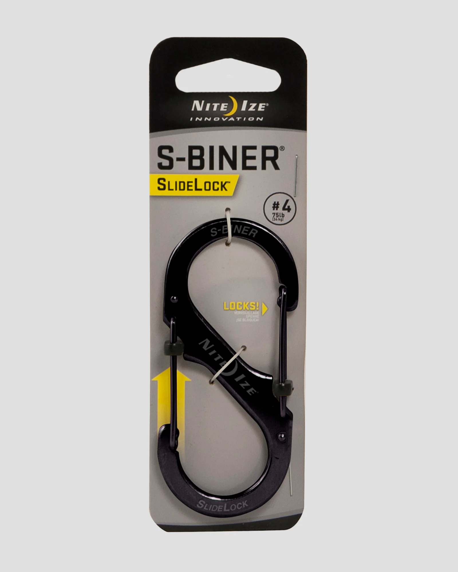 Nite Ize S-Biner® SlideLock® Stainless Steel #4 - Black
