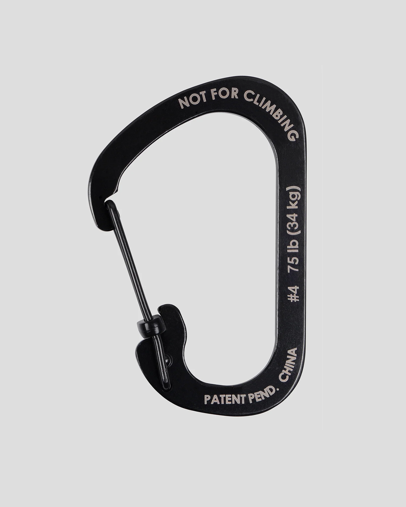 Nite Ize SlideLock Carabiner Stainless Steel #4 - Black - Image 2