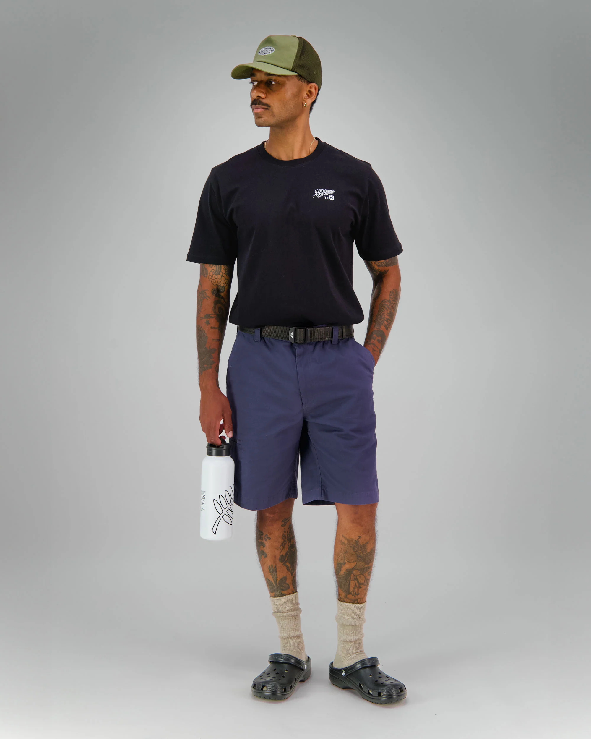 Men's Relaxed T-Shirt - SPT Black | New Zealand Team Supporters Collection - Image 2