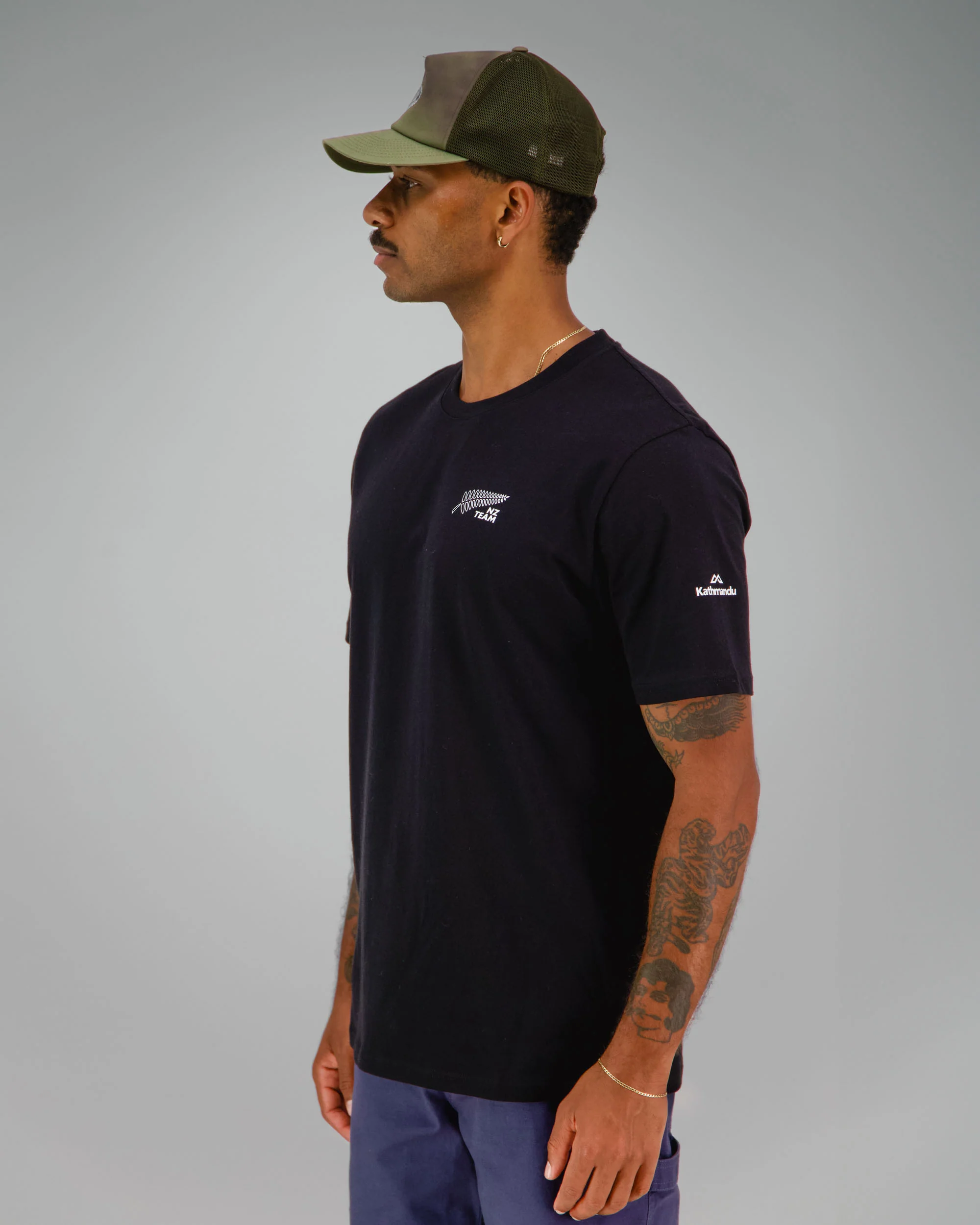 Men's Relaxed T-Shirt - SPT Black | New Zealand Team Supporters Collection - Image 3