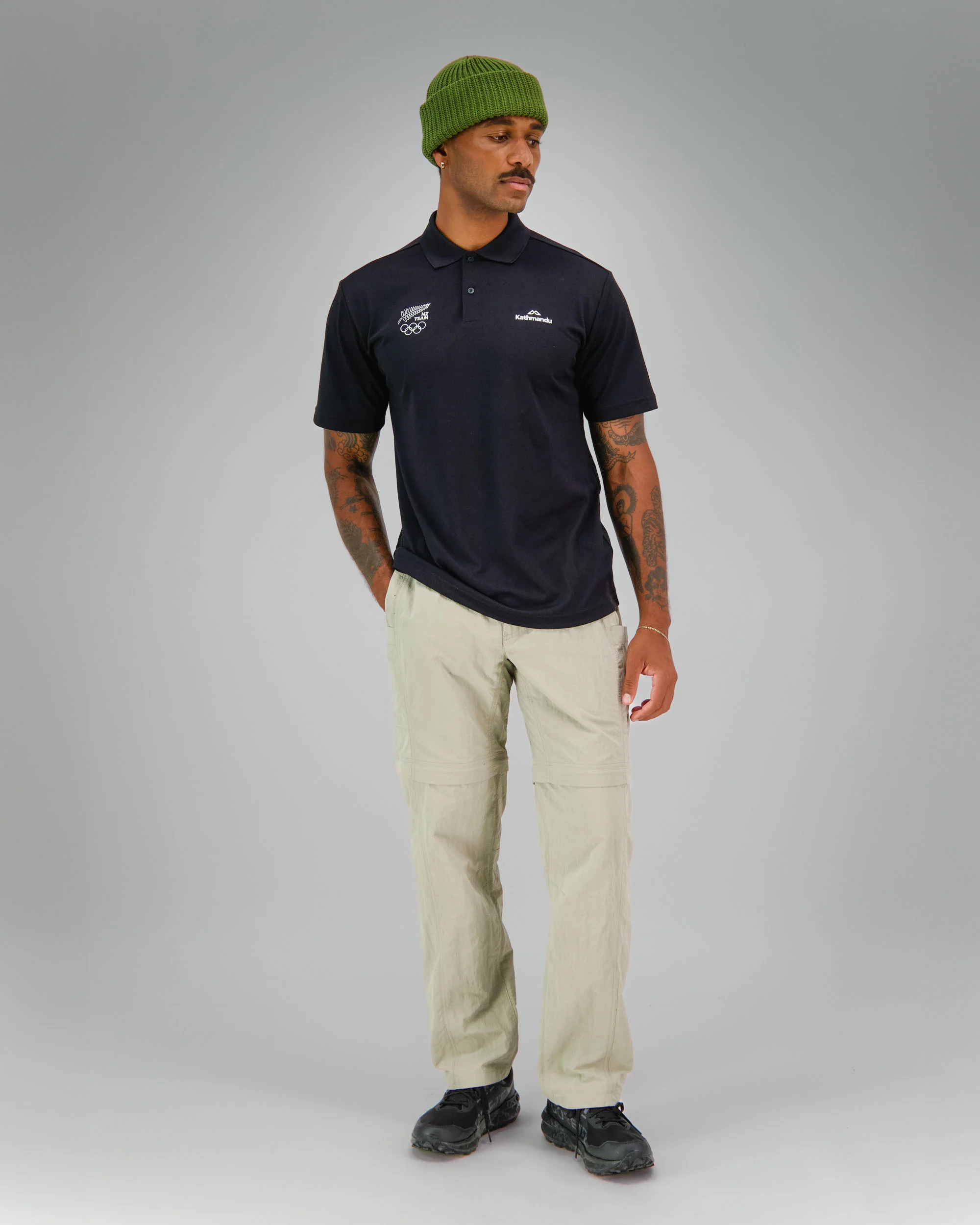 Men's Vanua Polo - SPT Black | New Zealand Team Supporters Collection - Image 4