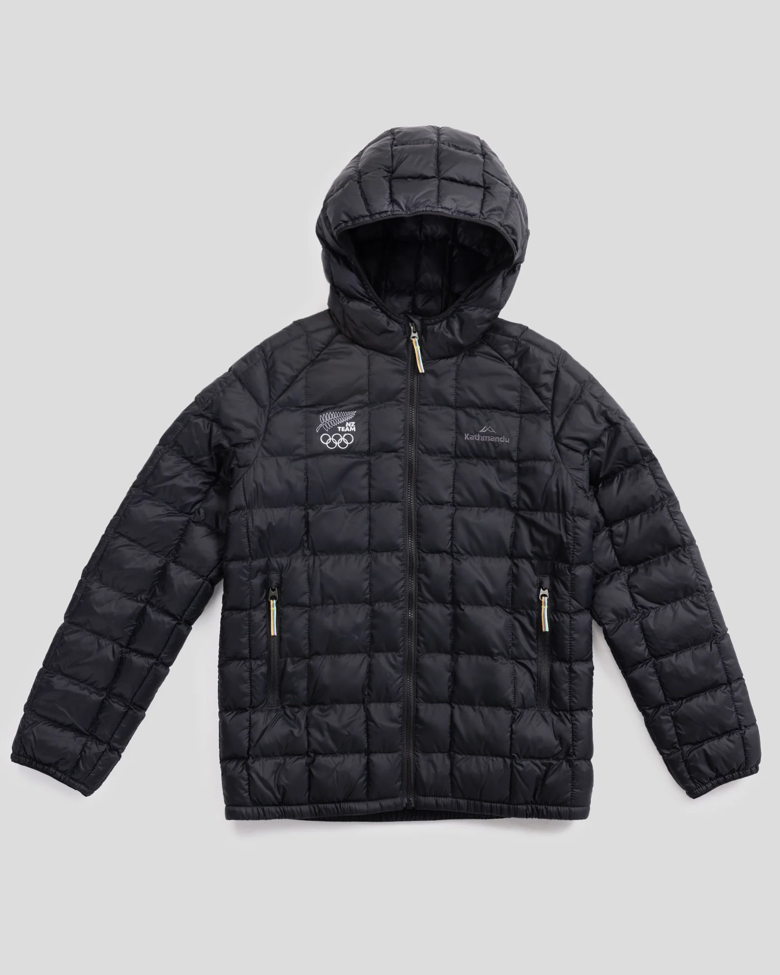 Youth Heli Insulated Hooded Jacket - Black | New Zealand Team Supporters Collection - Image 4