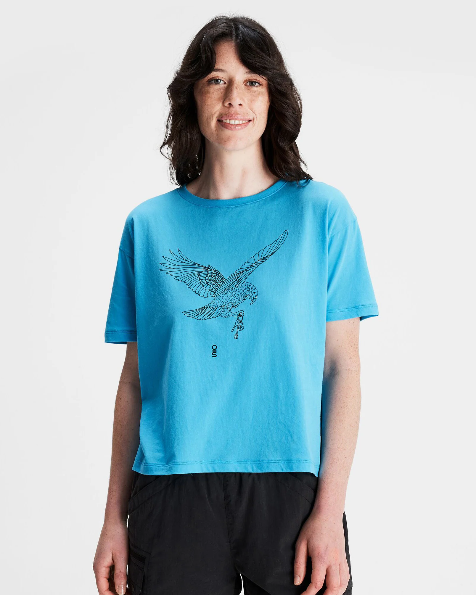 Women's O.Smither Organic Cotton T-shirt - Light Sea