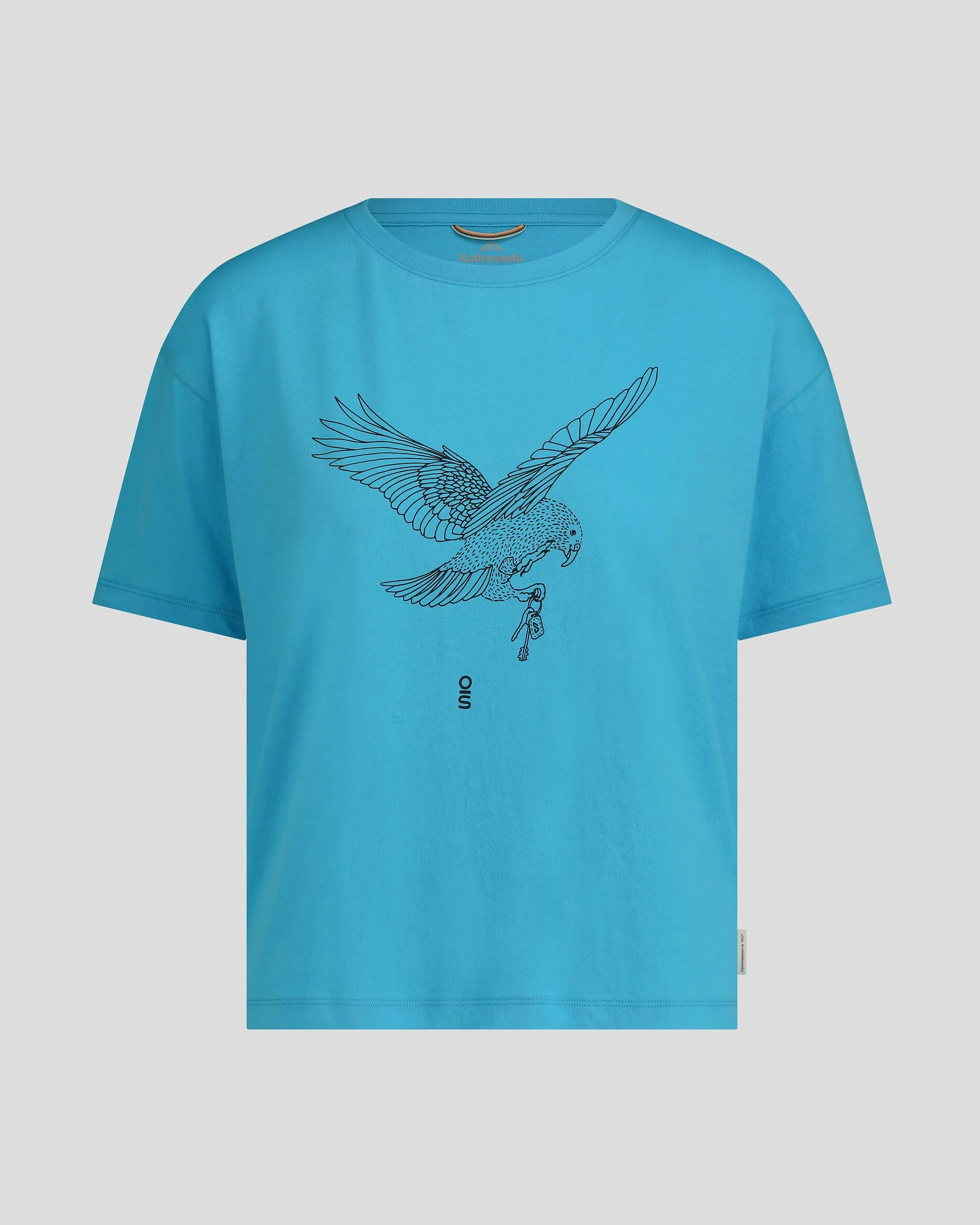Women's O.Smither Organic Cotton T-shirt - Light Sea - Image 4