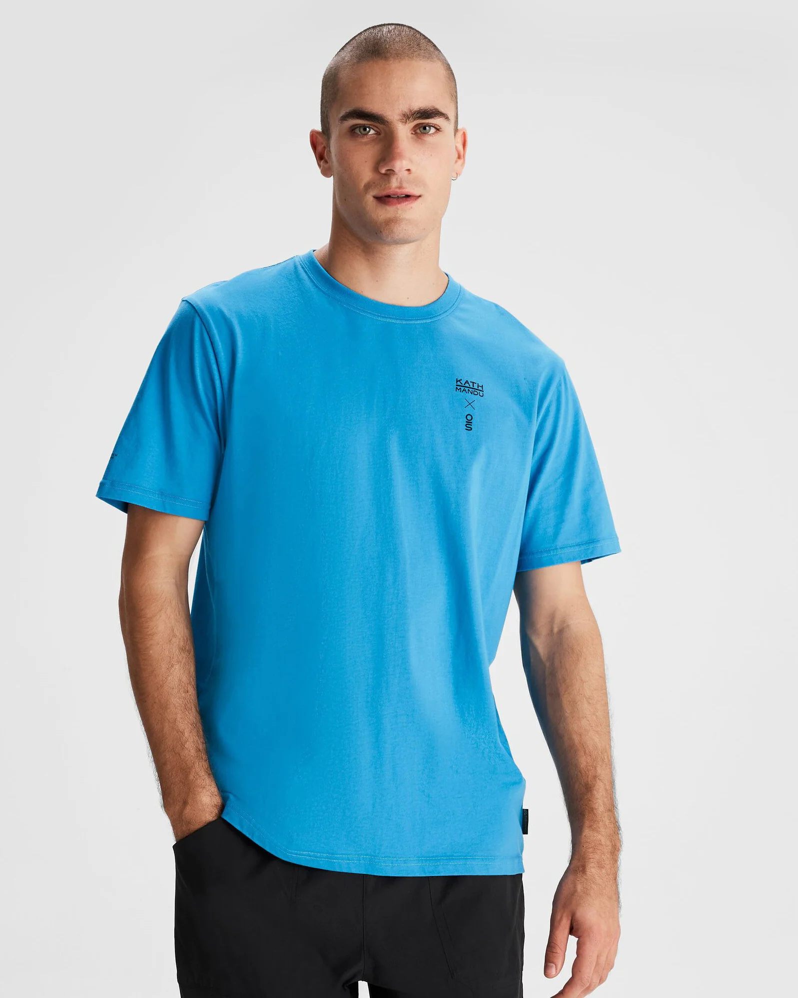 Men's O.Smither Lines Organic Cotton T-shirt - Sea Blue