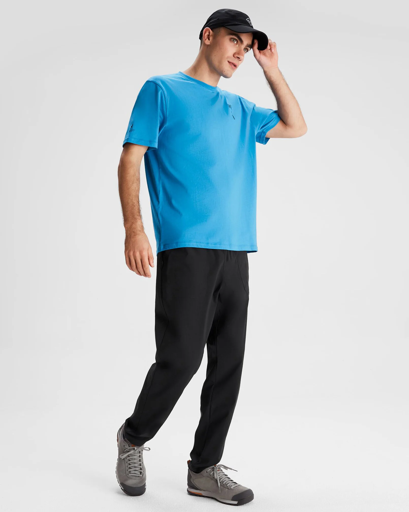 Men's O.Smither Lines Organic Cotton T-shirt - Sea Blue - Image 2